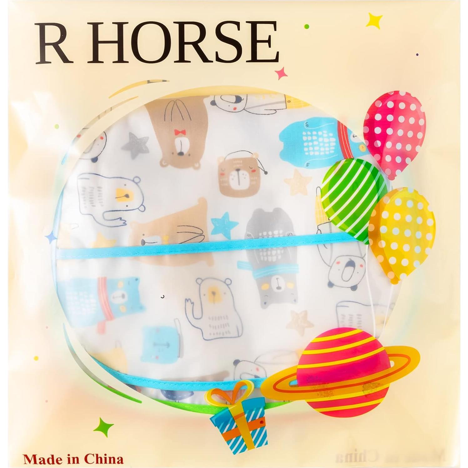 Set de 5 Baberos Impermeables R HORSE para Bebés 6-24 Meses
