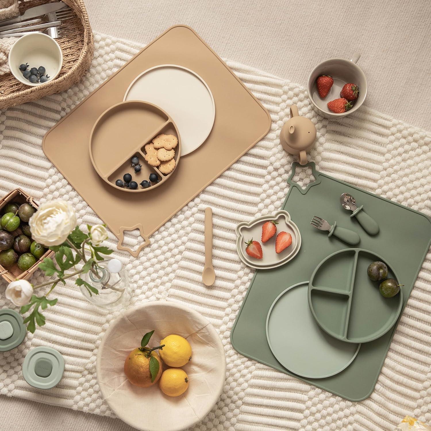 Manteles de Silicona Moonkie para Bebé 39.88x29.72cm Antideslizantes