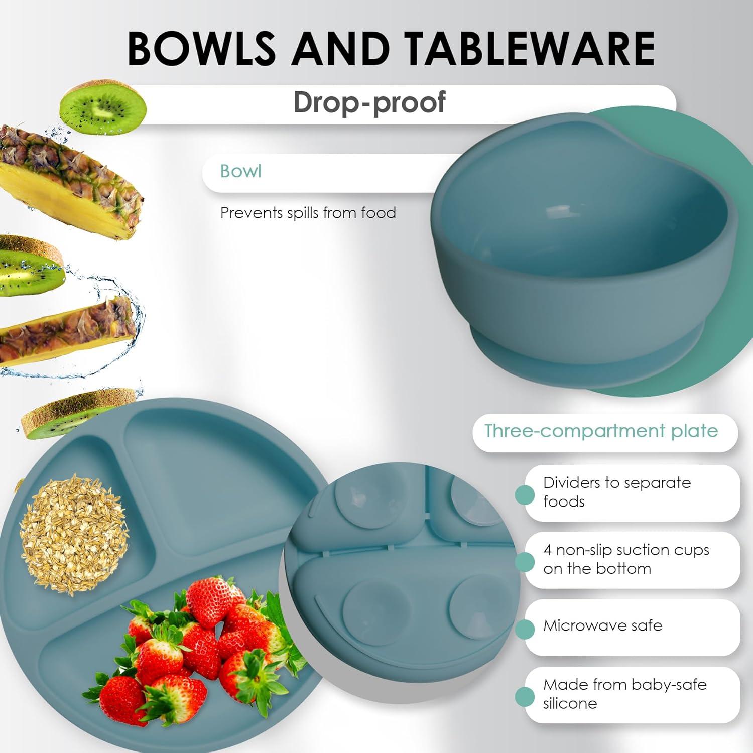 Conjunto de Alimentación para Bebés Bluet B - 8 Piezas de Silicona