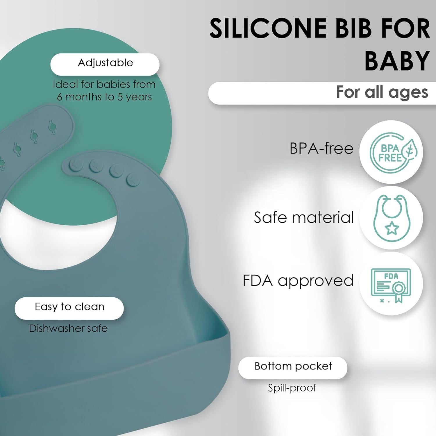 Conjunto de Alimentación para Bebés Bluet B - 8 Piezas de Silicona