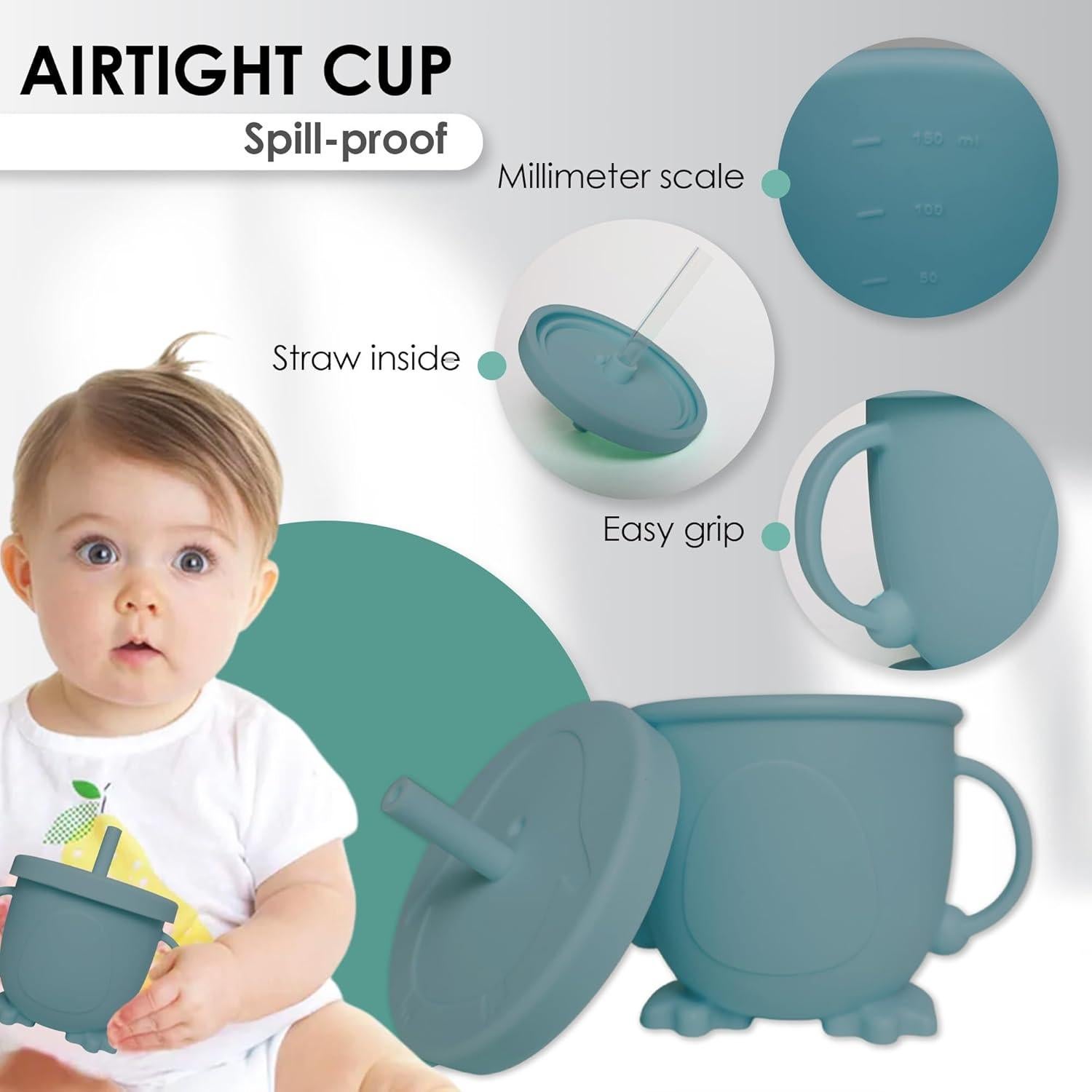 Conjunto de Alimentación para Bebés Bluet B - 8 Piezas de Silicona