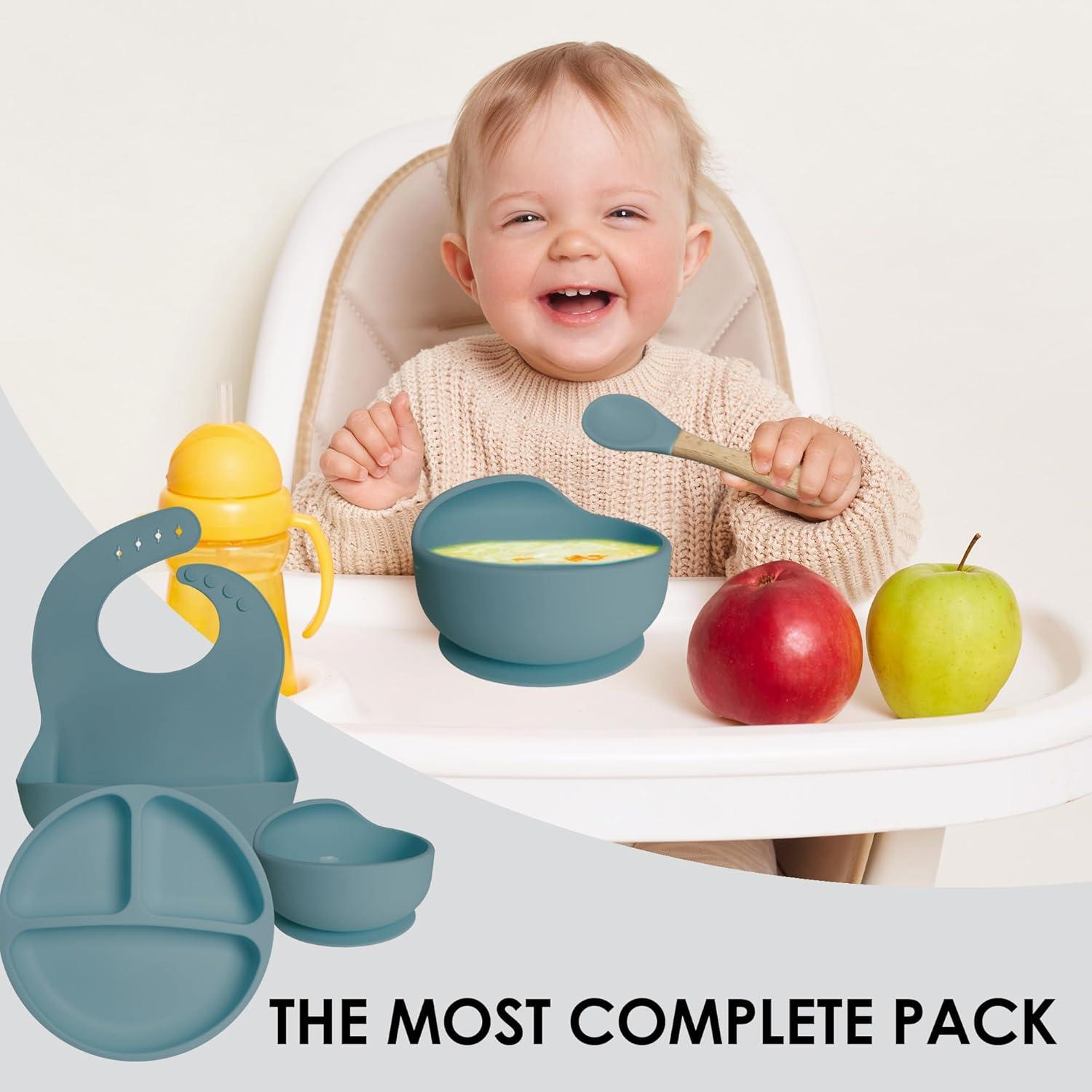 Conjunto de Alimentación para Bebés Bluet B - 8 Piezas de Silicona