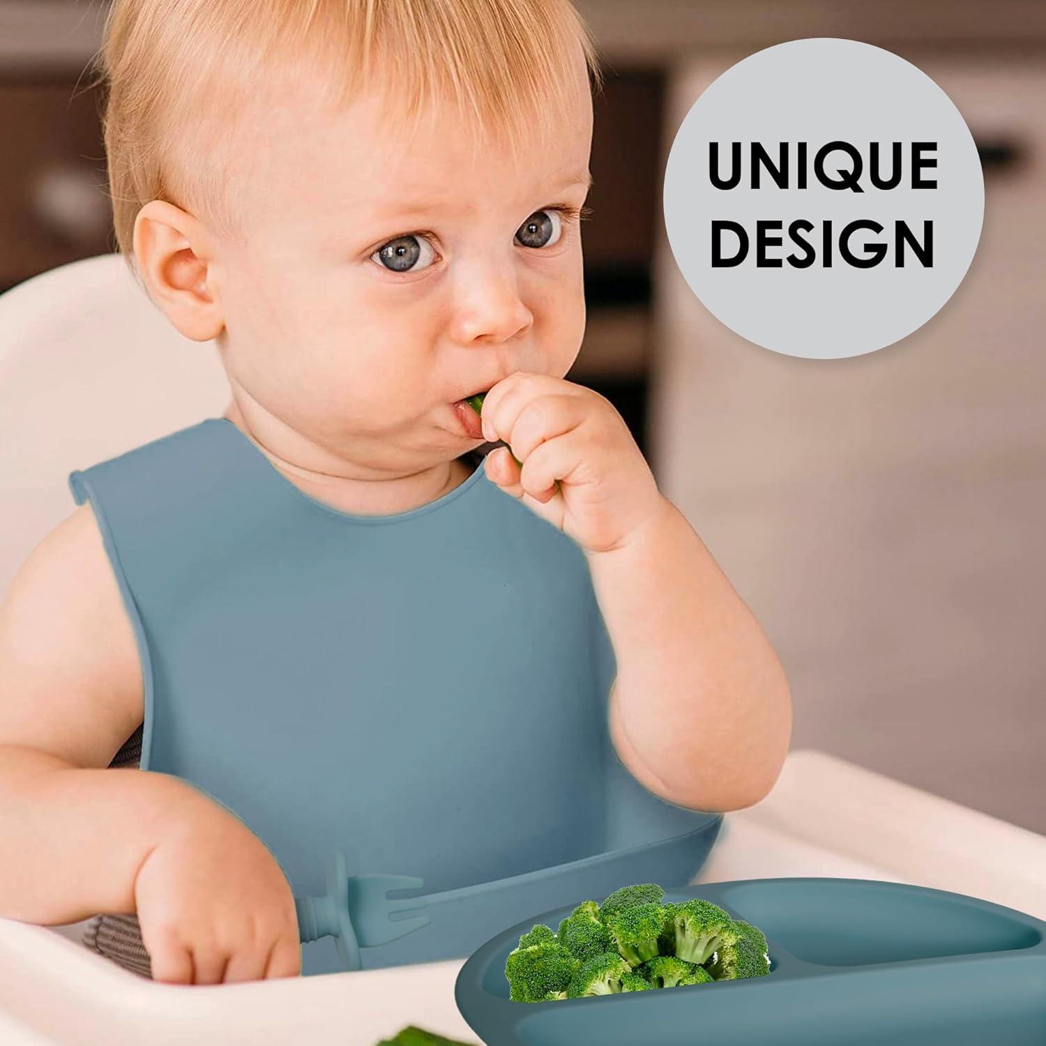 Conjunto de Alimentación para Bebés Bluet B - 8 Piezas de Silicona