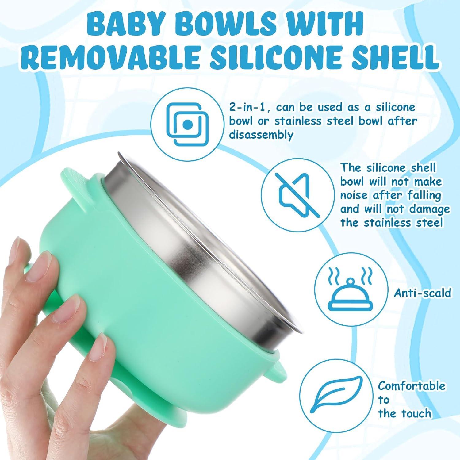 Set de 6 Cuencos de Acero Inoxidable Nuogo con Silicona