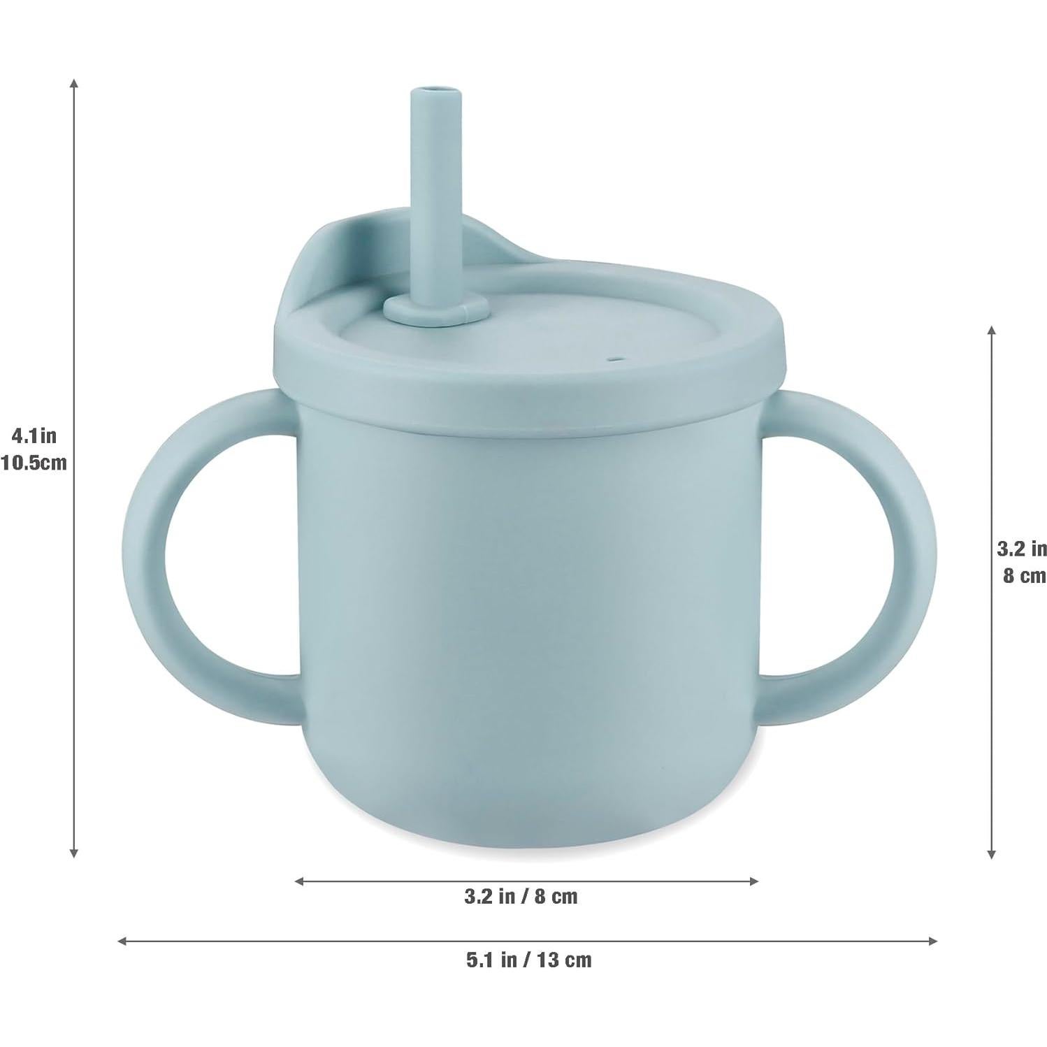 Juego de Alimentación PandaEar - 2 Platos y 2 Tazas de Silicona