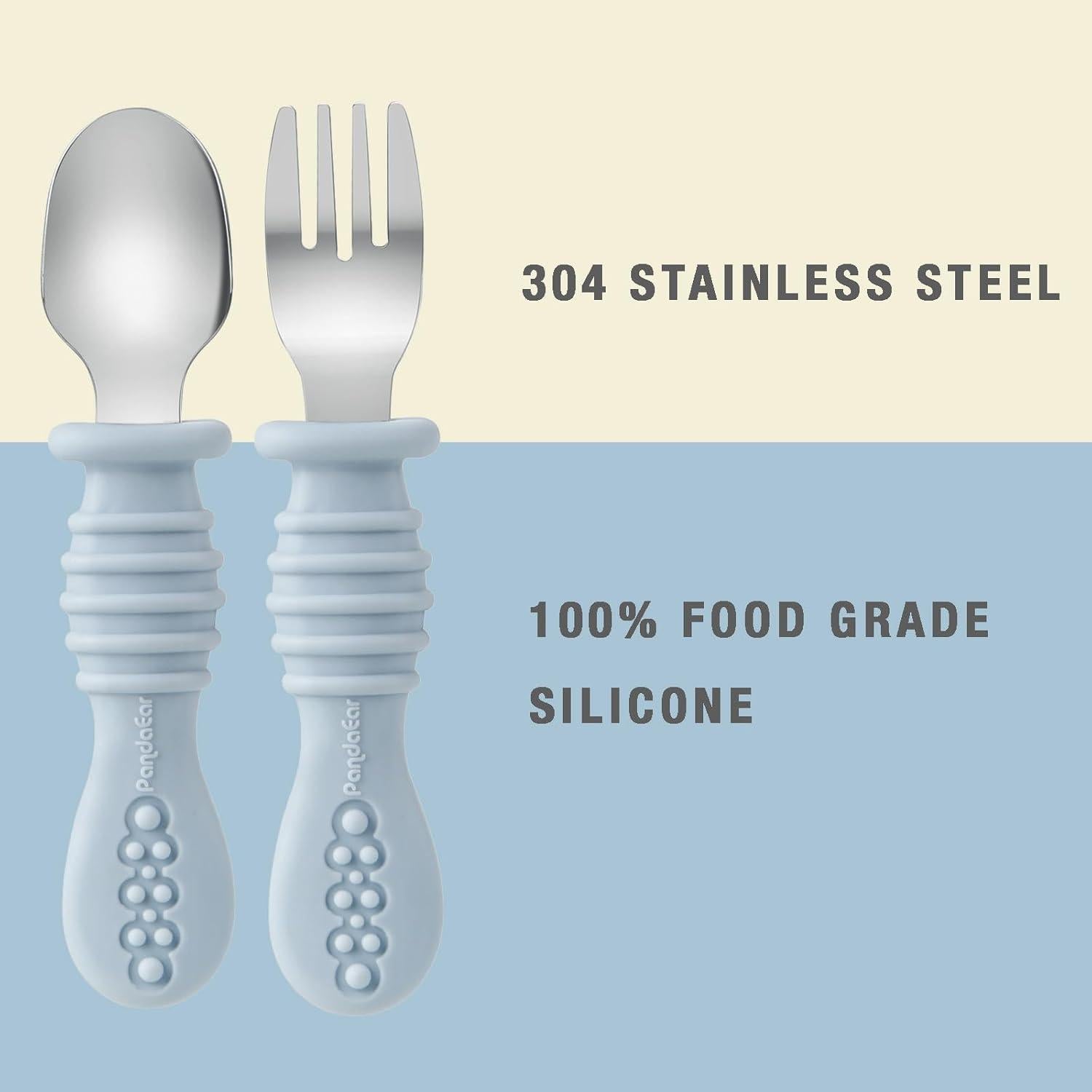 Juego de Alimentación PandaEar - 2 Platos y 2 Tazas de Silicona