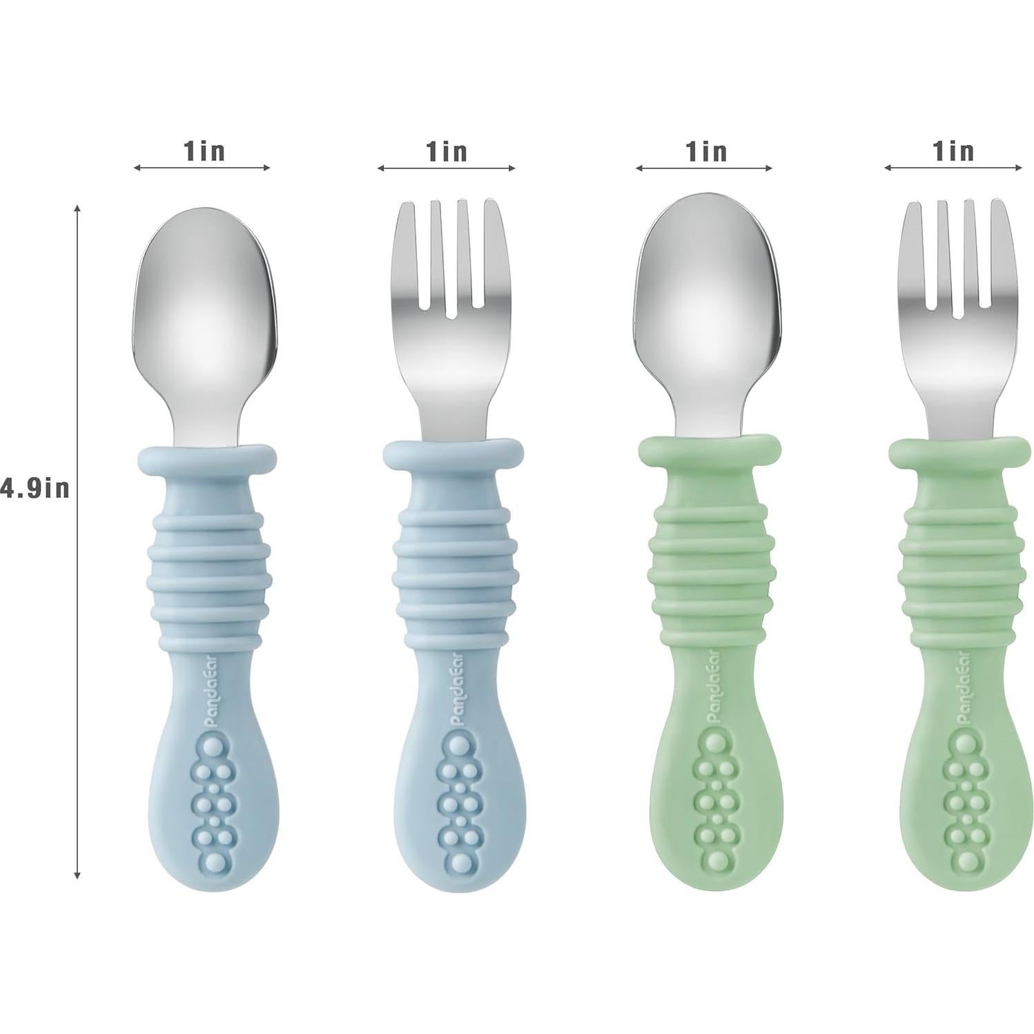 Juego de Alimentación PandaEar - 2 Platos y 2 Tazas de Silicona