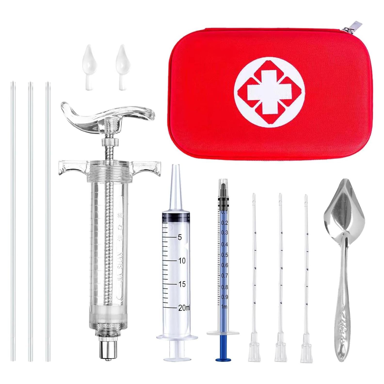 Jeringa de Alimentación para Aves WQY 20ml 9 Piezas