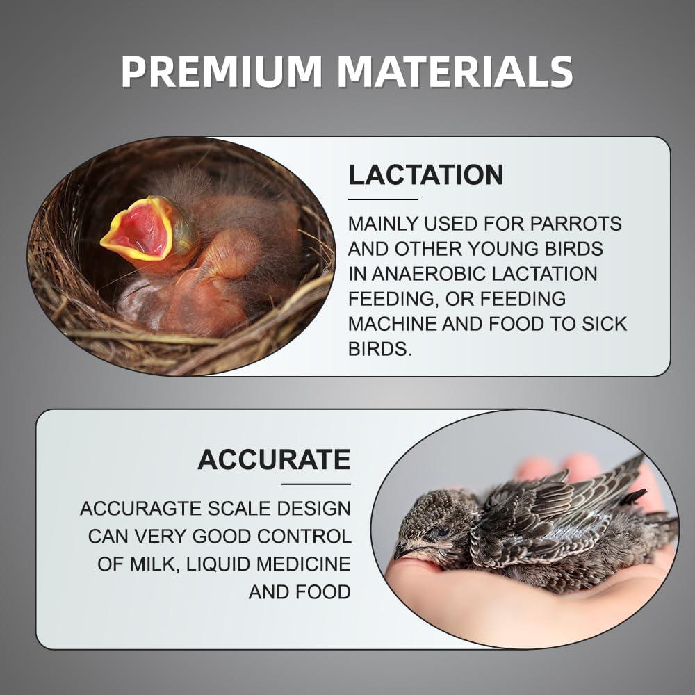 Jeringa de Alimentación para Aves WQY 20ml 9 Piezas