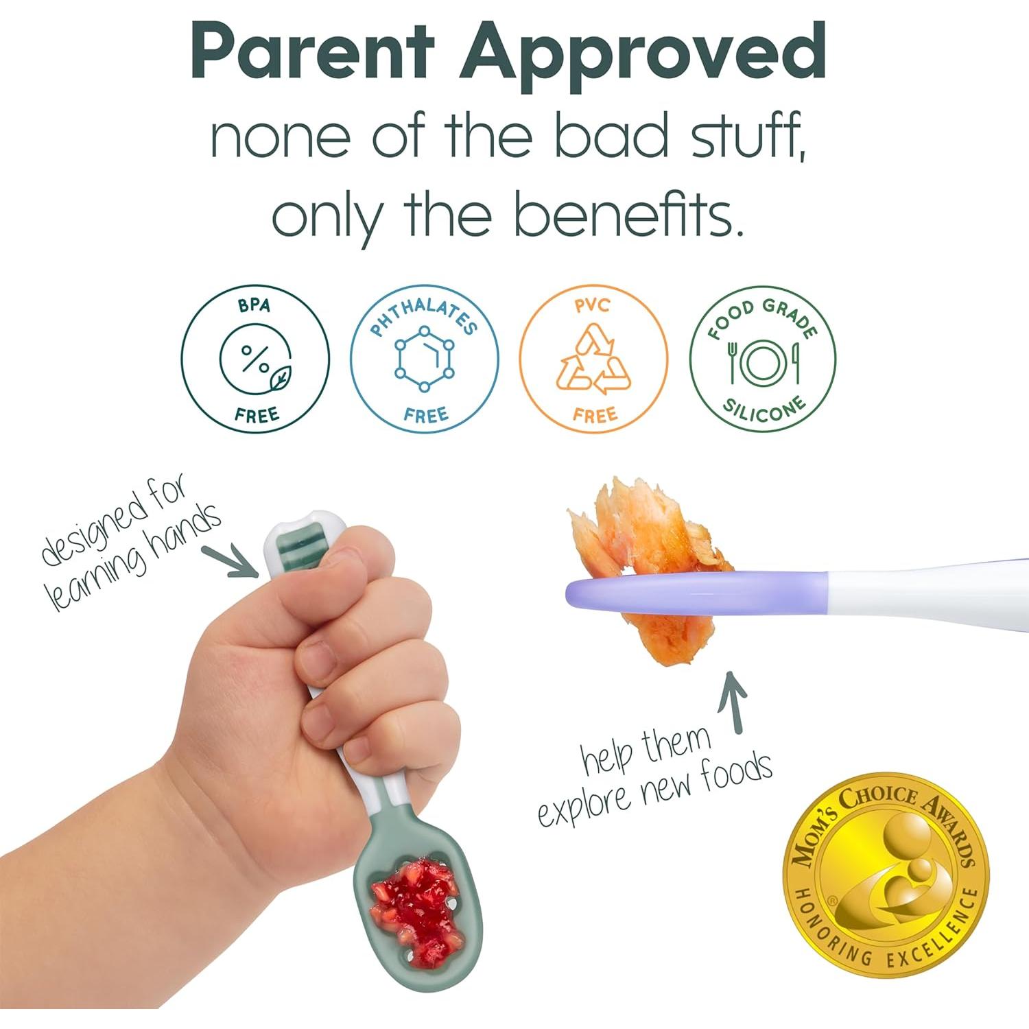 Juego de Cucharas NumNum de Silicona para Bebés 6+ Meses