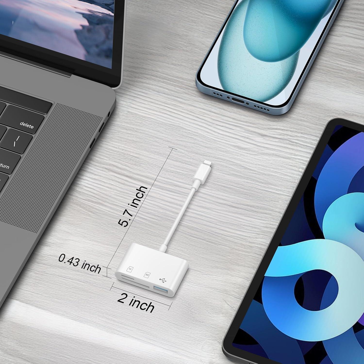 Lector de Tarjetas SD MOKEMAKE PGDKQ-3 para iPhone