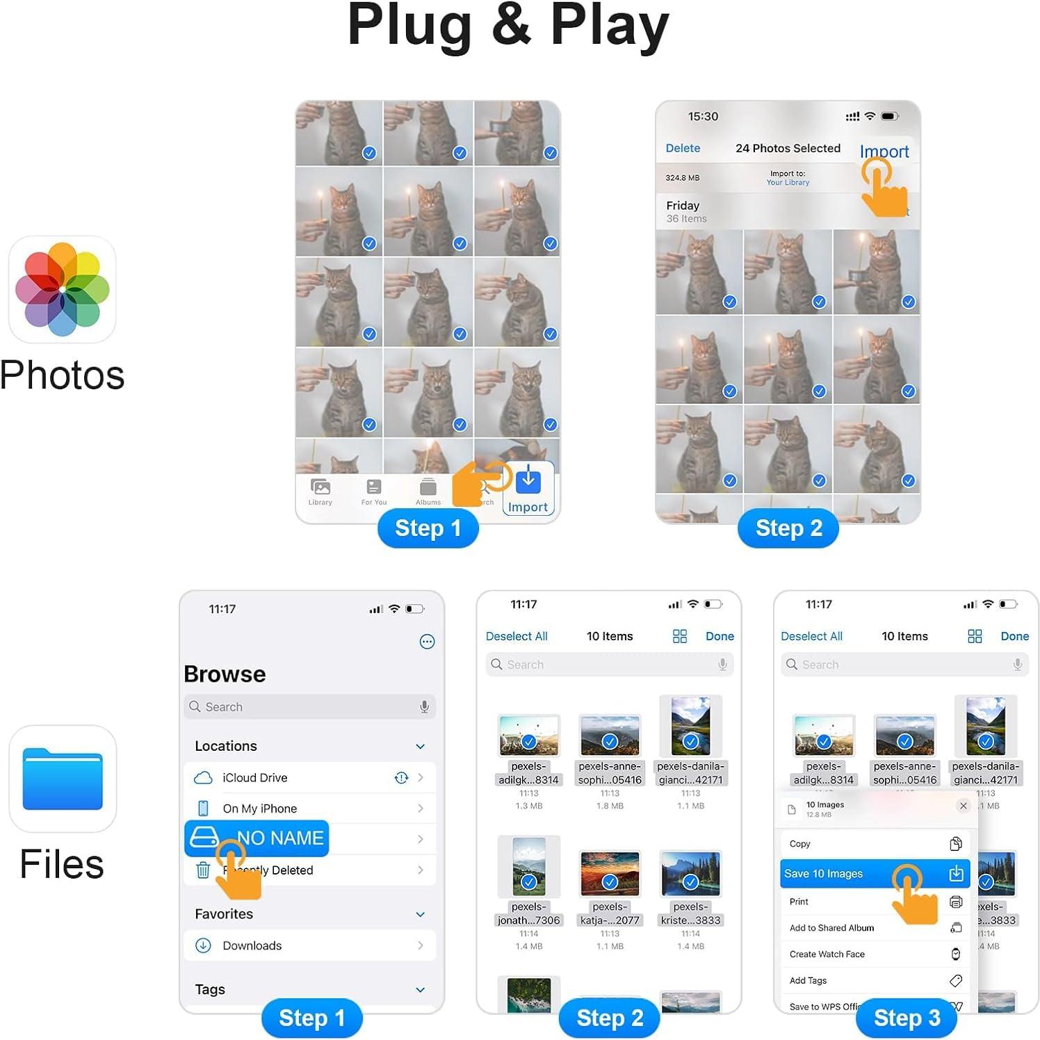 Lector de Tarjetas SD MOKEMAKE PGDKQ-3 para iPhone