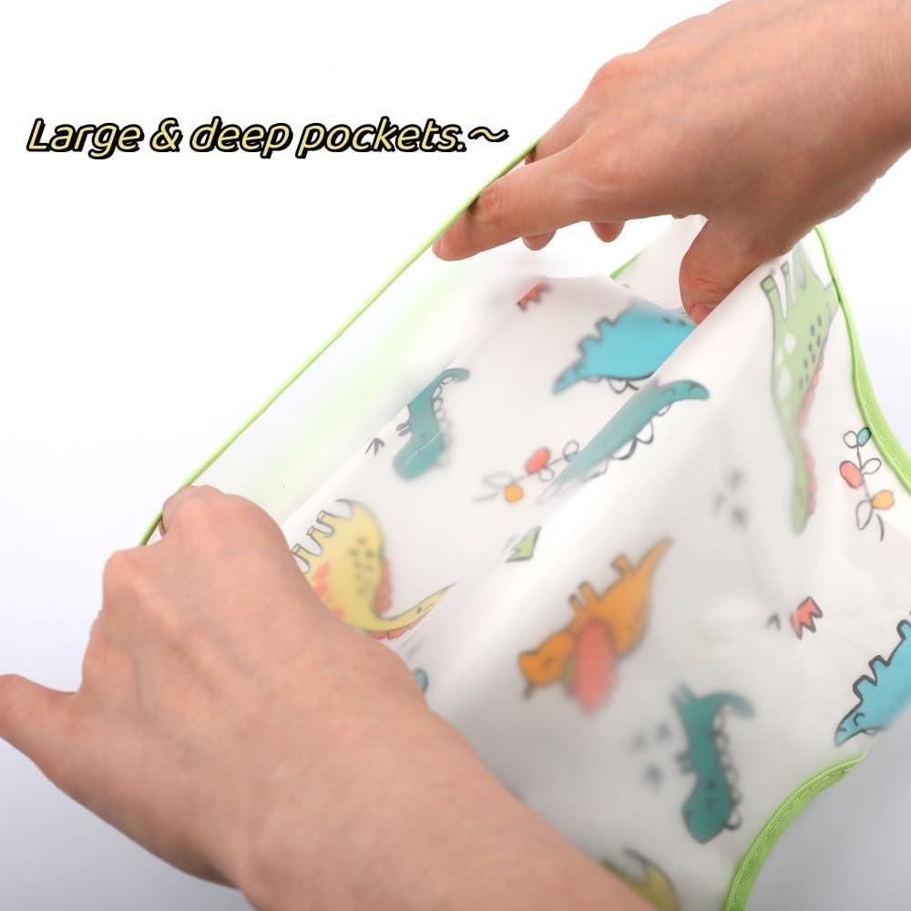 Baberos impermeables NoriNori 4pack para bebés 6-36 meses