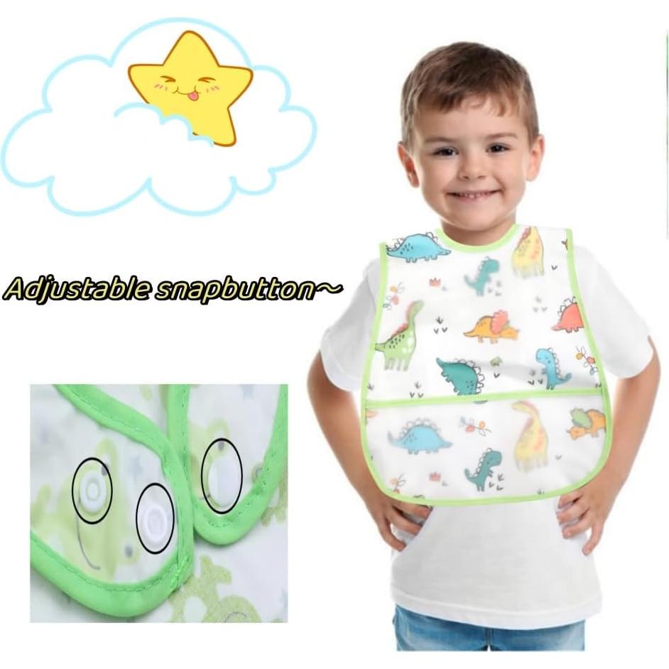 Baberos impermeables NoriNori 4pack para bebés 6-36 meses