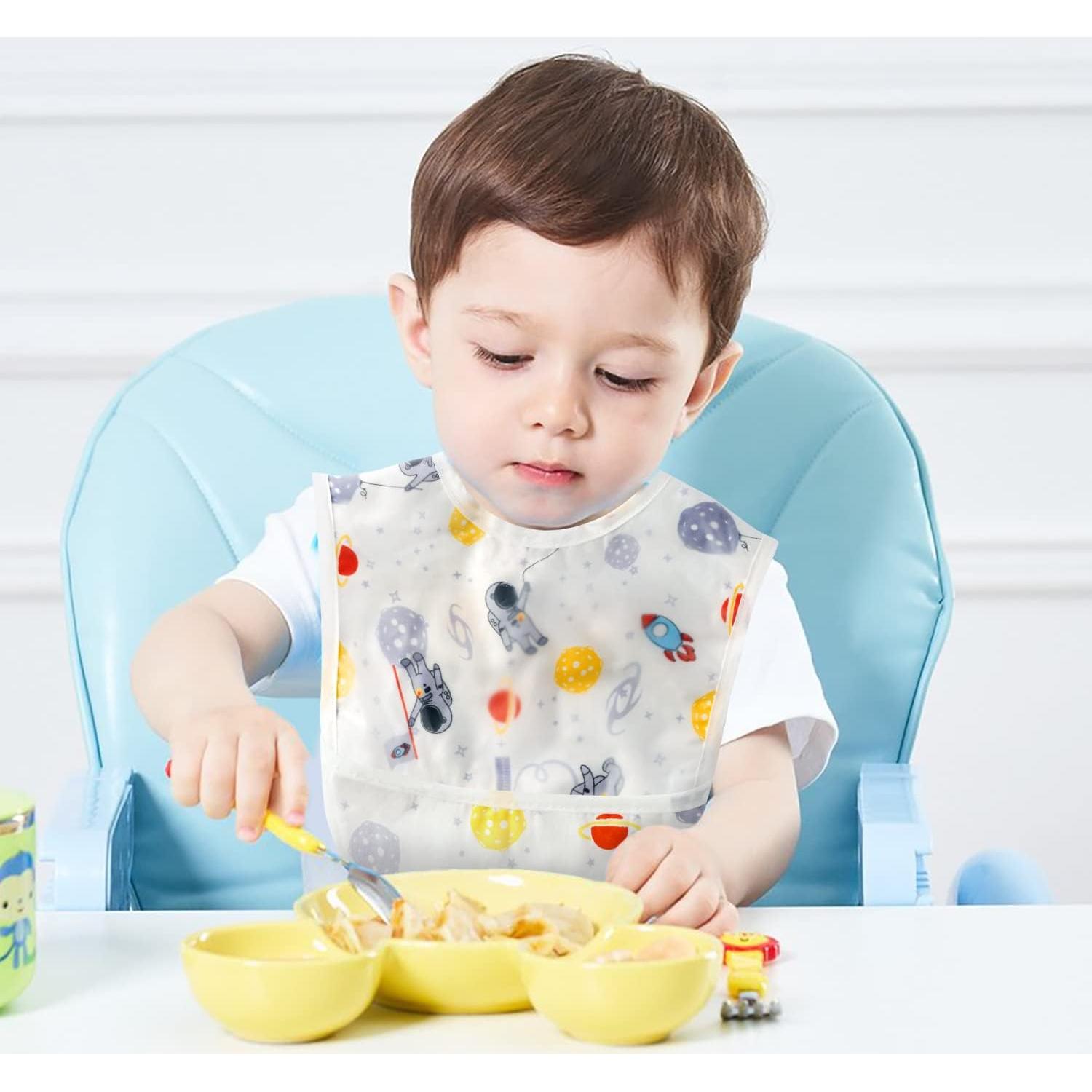 Conjunto de 6 Baberos Impermeables 2ooya para Bebés 6-12 Meses