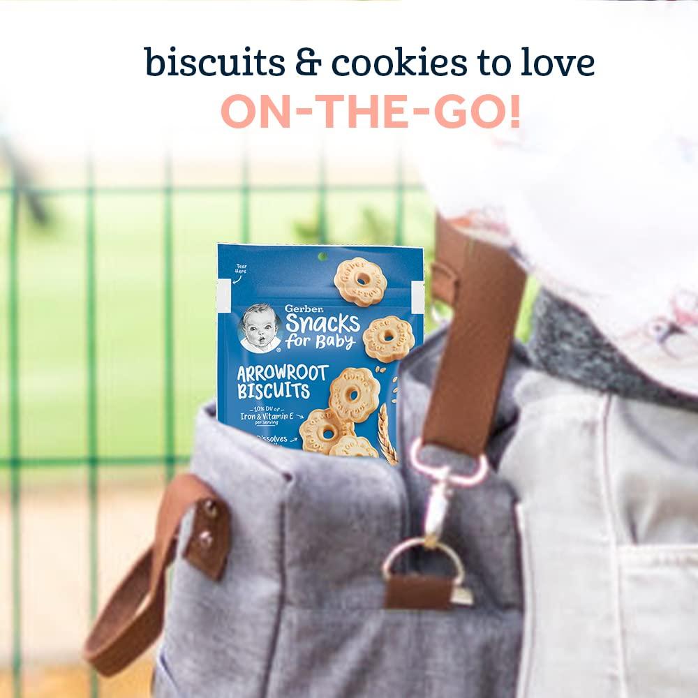 Galletas de Arrowroot Gerber 155.9g Paquete de 4 Bebés