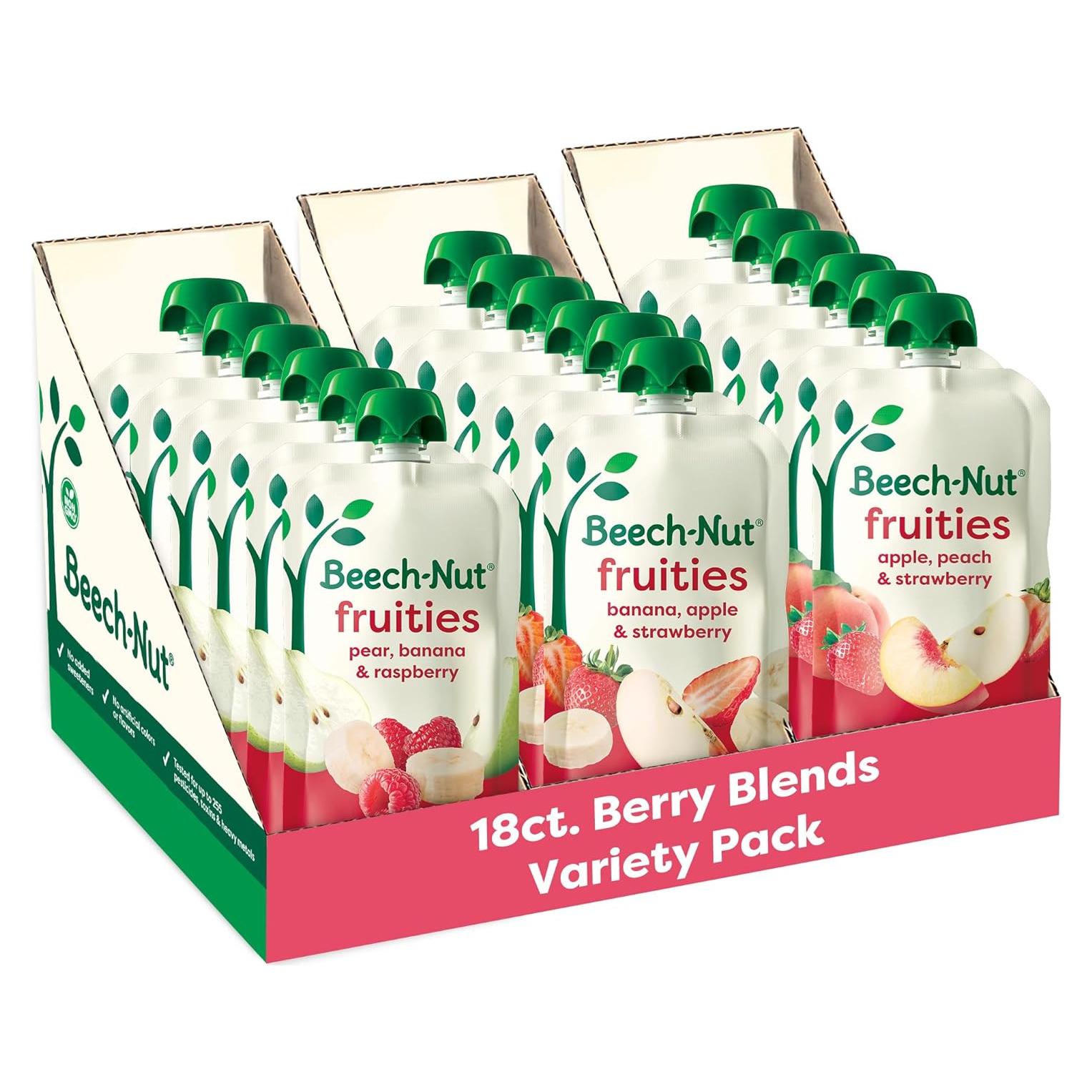 Paquete Variado de Purés de Frutas Beech-Nut 18 Bolsas 99g