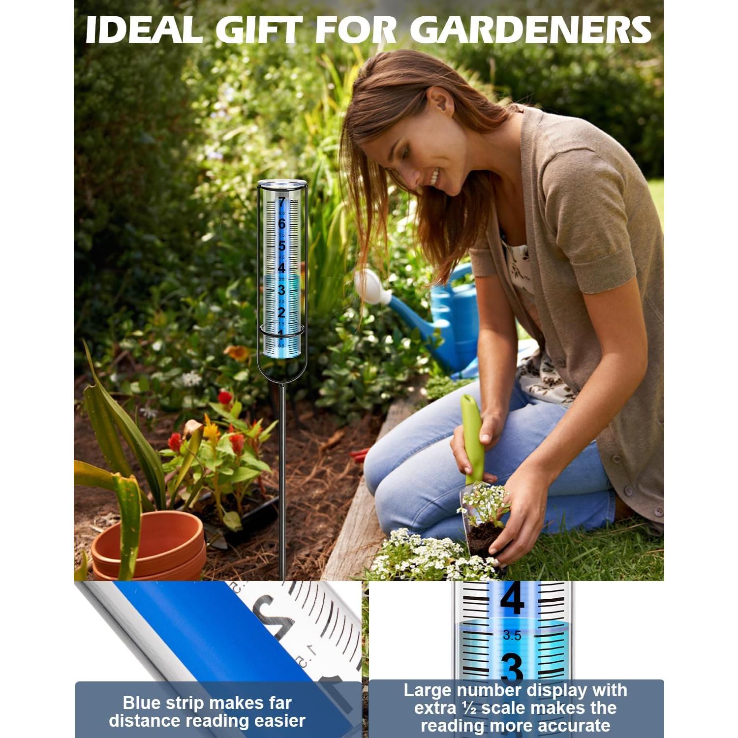 Medidor de Lluvia GDSZDDXX 17.78 cm Ajustable para Jardín