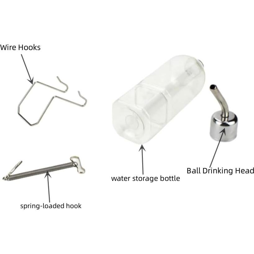 2 Botellas de Agua Sin Goteo para Mascotas WHZAZGW 7.6x5.1cm