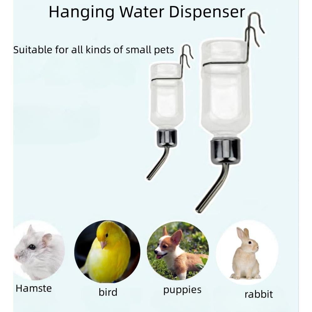 2 Botellas de Agua Sin Goteo para Mascotas WHZAZGW 7.6x5.1cm