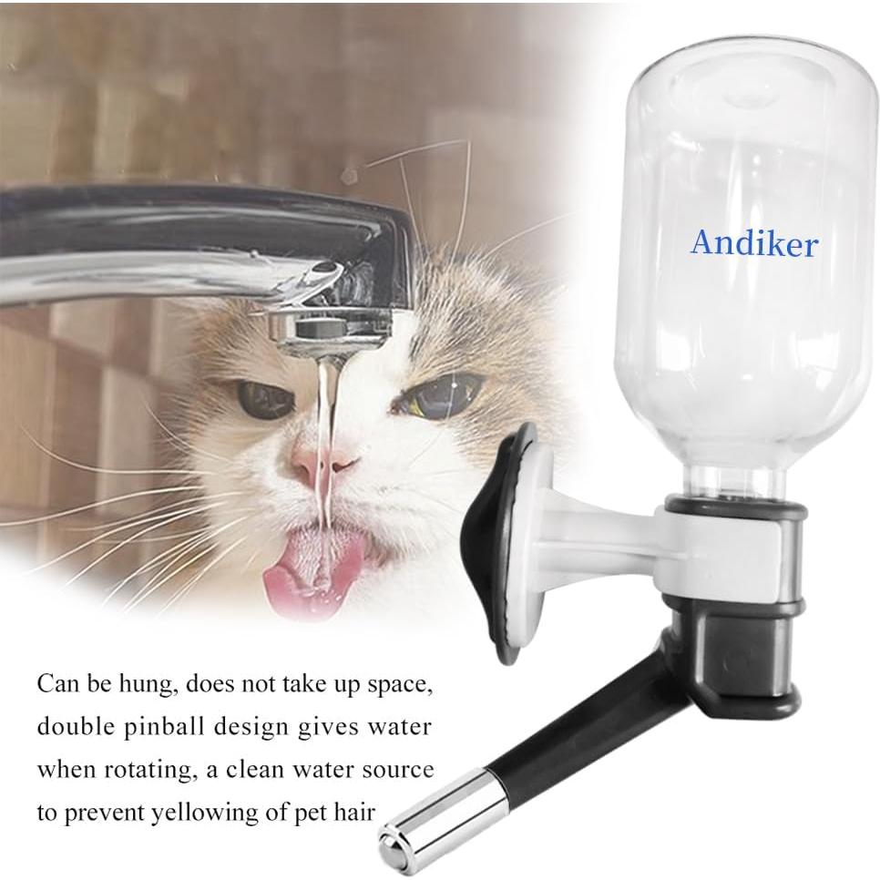 Botella dispensadora de agua para perros Andiker No-Drip 350ml