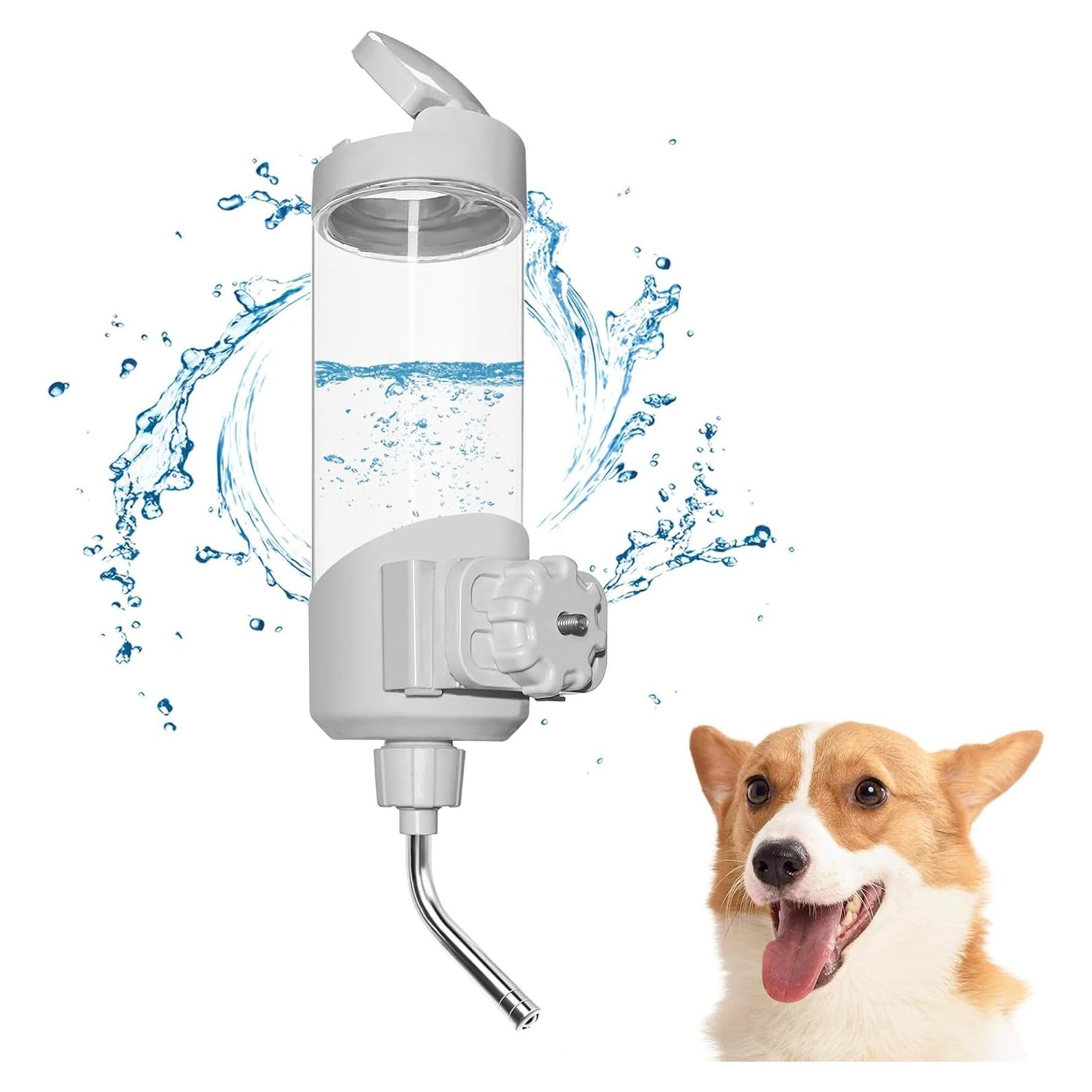 Dispensador de Agua para Mascotas VANNON 680ml Gris BPA Free
