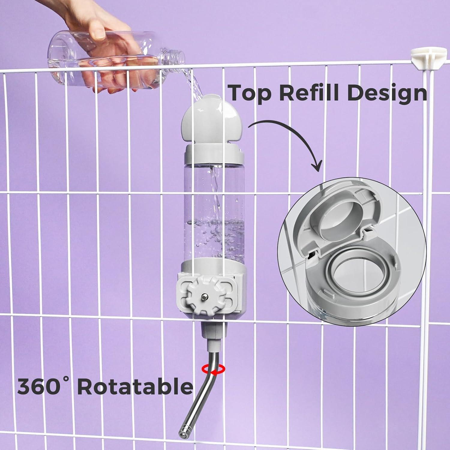 Dispensador de Agua para Mascotas VANNON 680ml Gris BPA Free