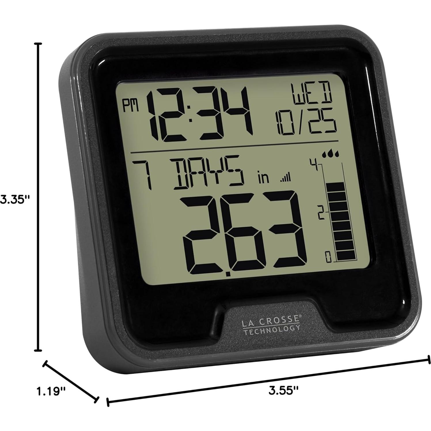Estación de Lluvia Inalámbrica La Crosse 724-1409, Negra