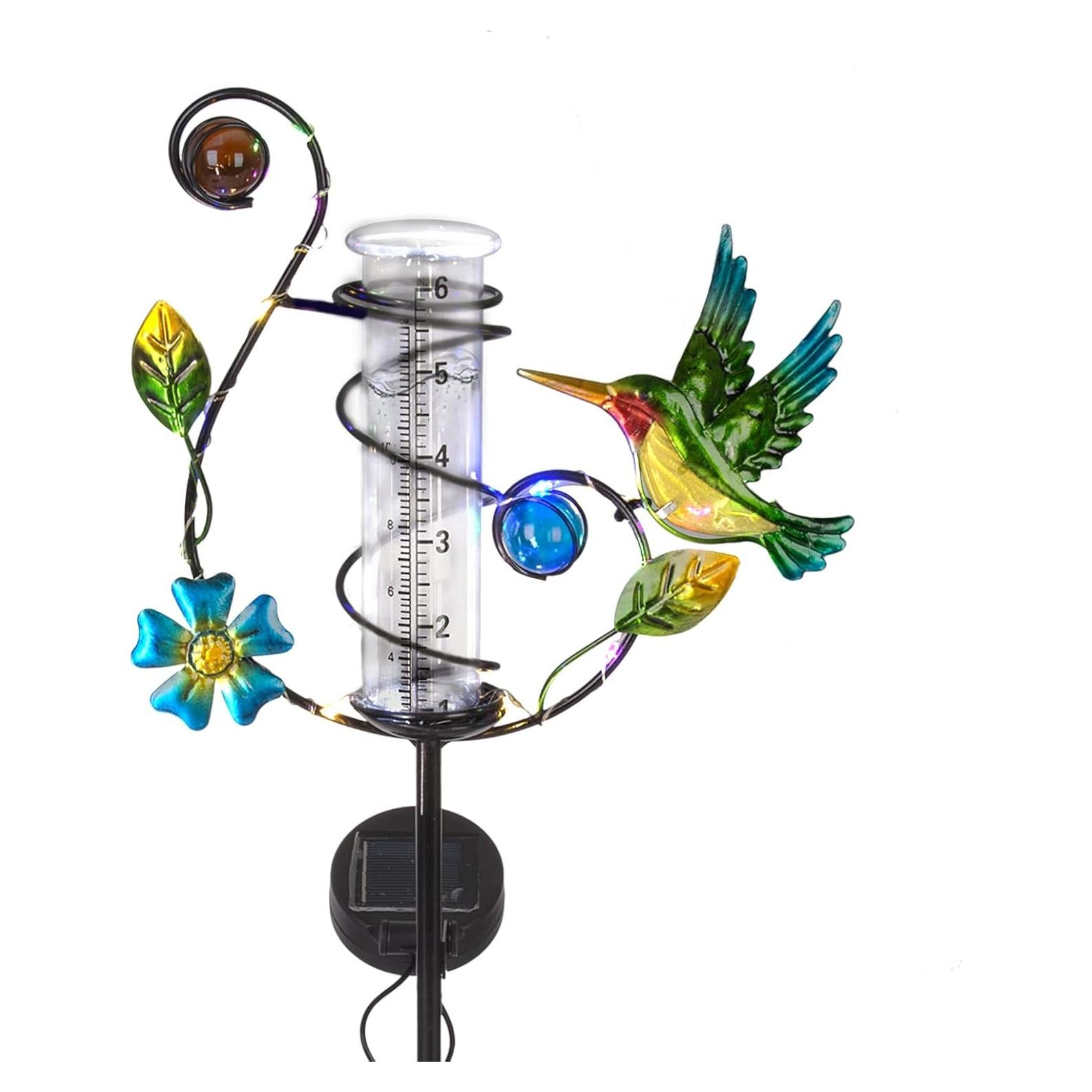 Estación de lluvia Hummingbird Stargarden con luces LED solares