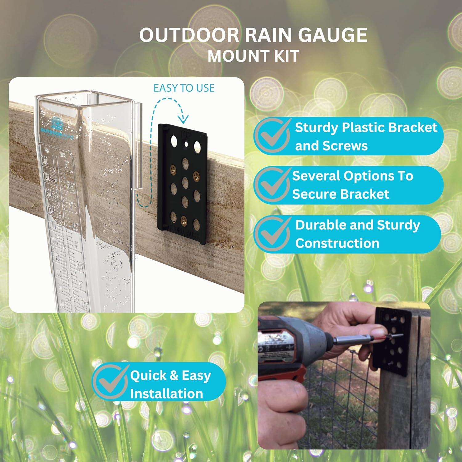 Pluviómetro Outdoor Home 150 mm Resistente para Jardín