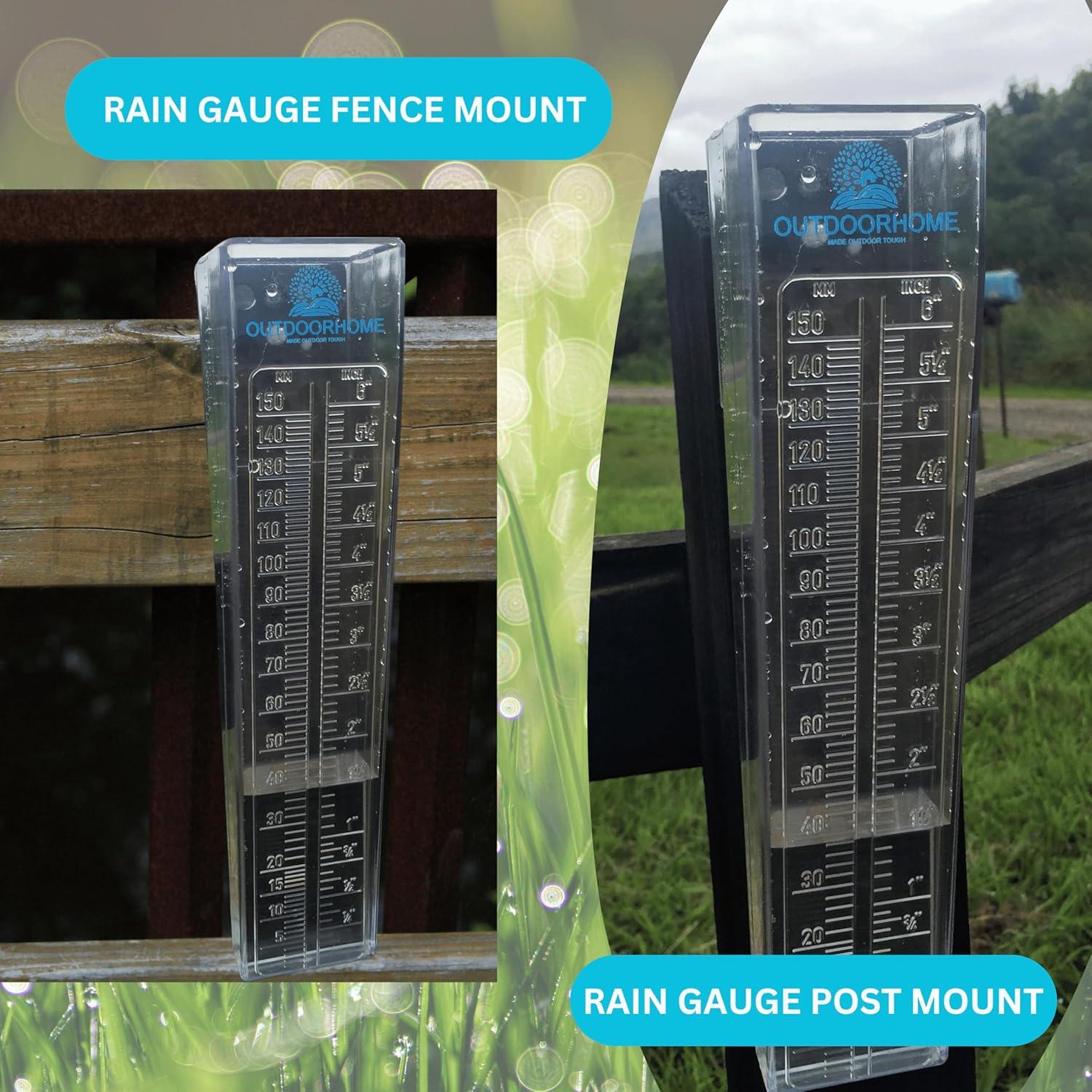 Pluviómetro Outdoor Home 150 mm Resistente para Jardín