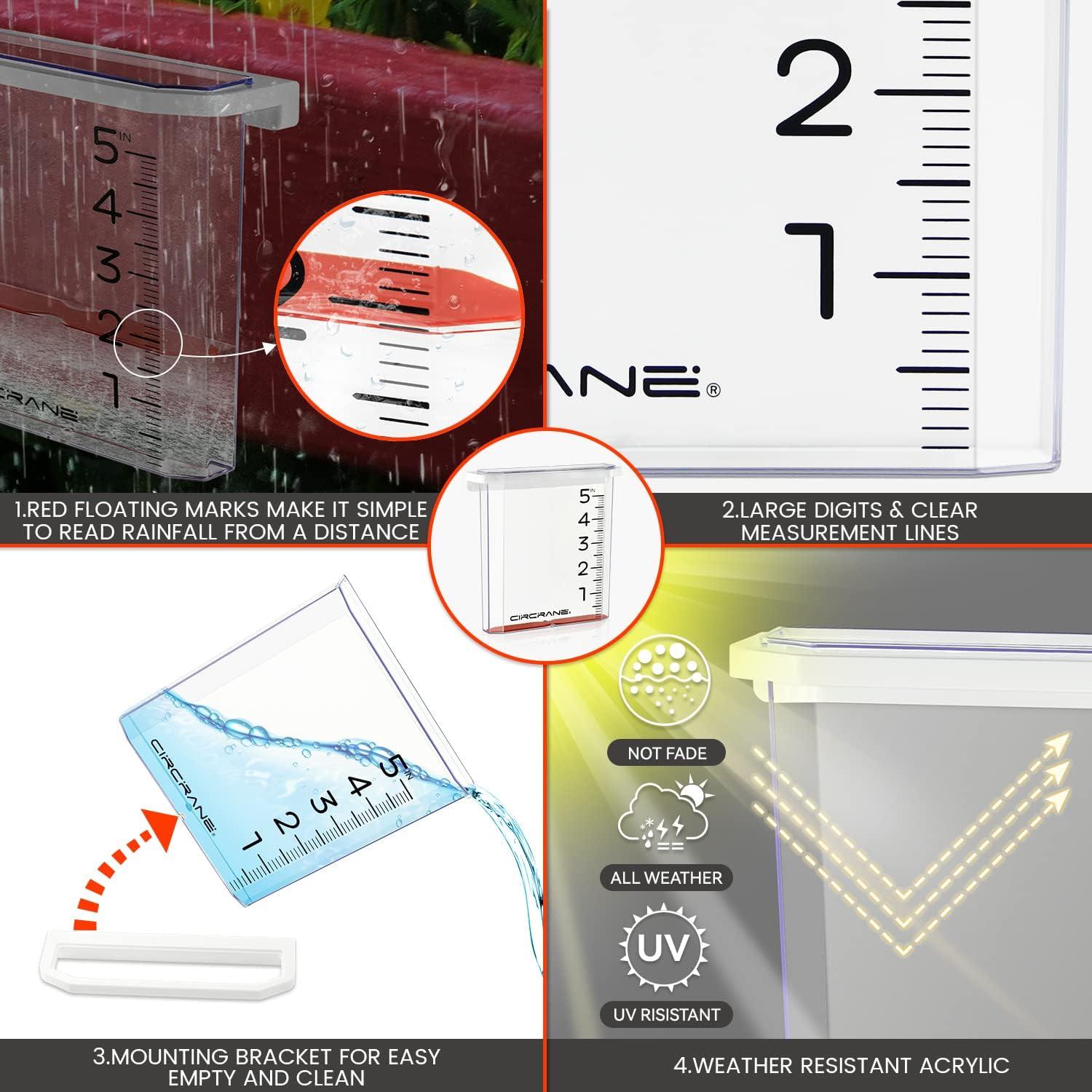 Medidor de Lluvia Circrane 0.31 kg Trapezoidal Exterior