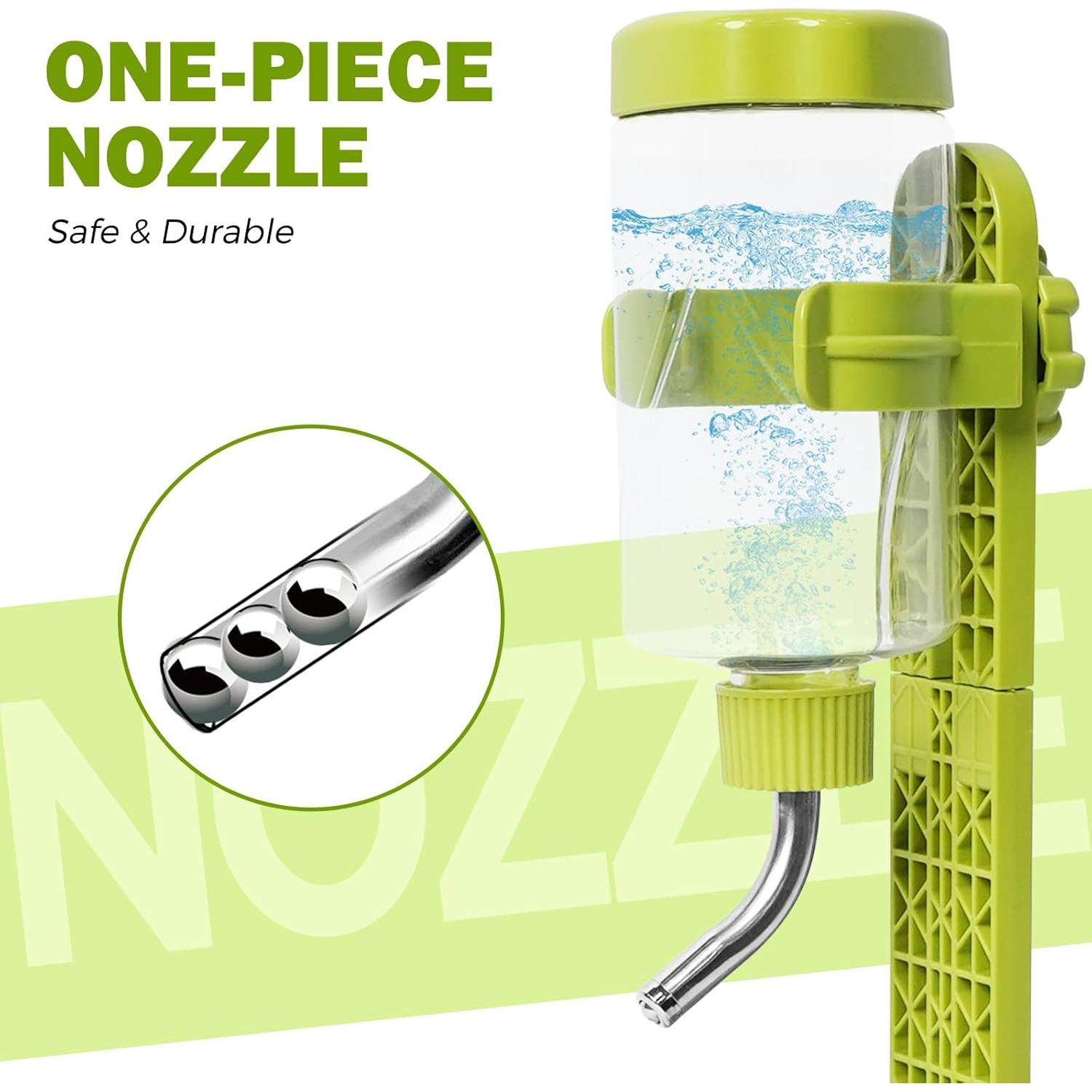 Dispensador de Agua para Mascotas VANNON 385ml Ajustable Verde