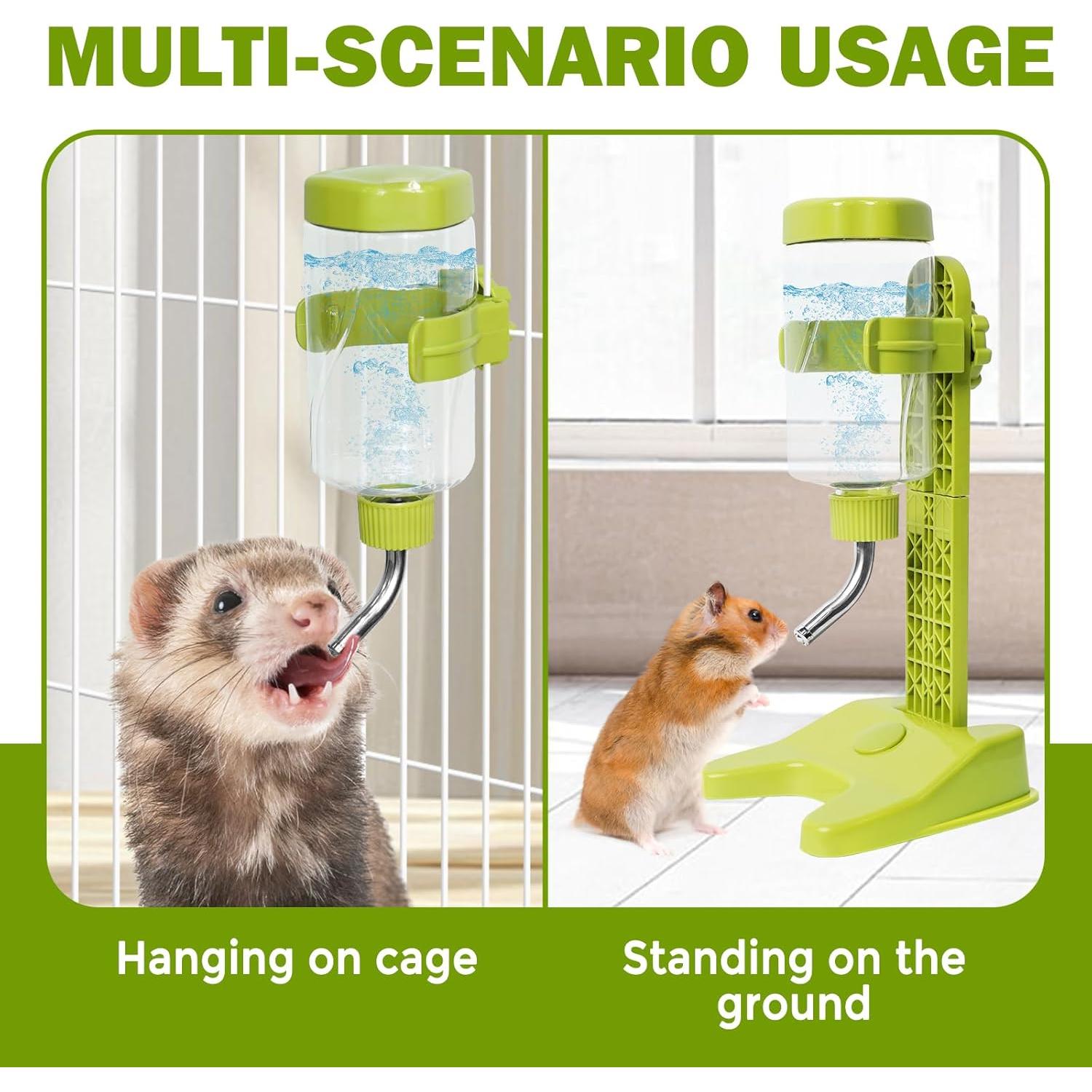 Dispensador de Agua para Mascotas VANNON 385ml Ajustable Verde