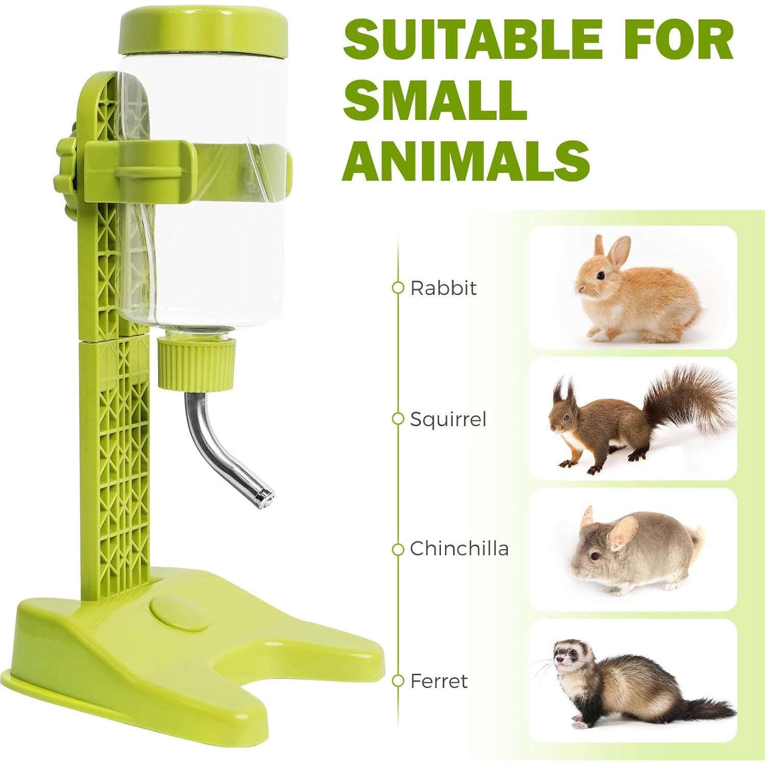 Dispensador de Agua para Mascotas VANNON 385ml Ajustable Verde