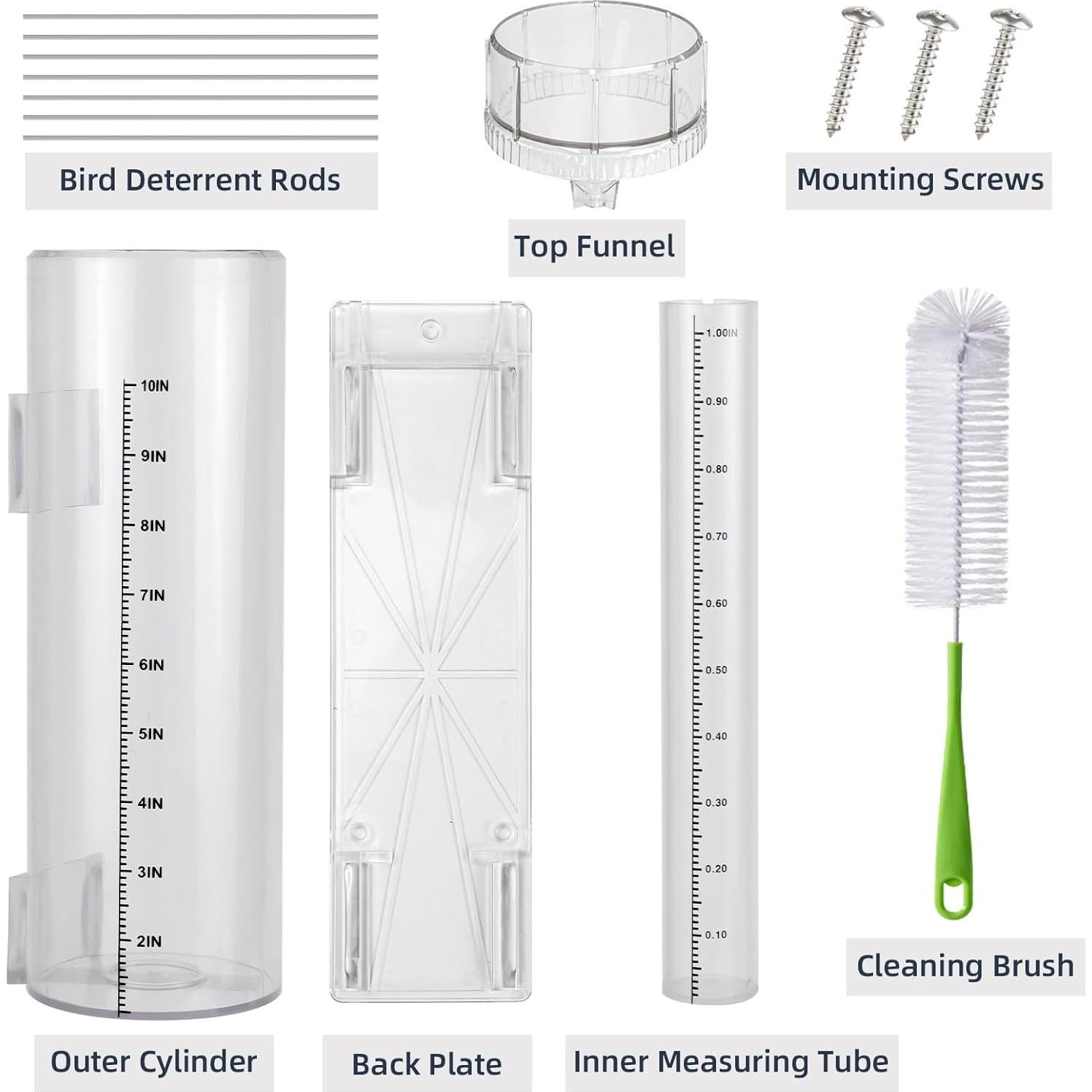 Medidor de Lluvia Exterior JIANBENKJ 27.94 cm a Prueba de Heladas