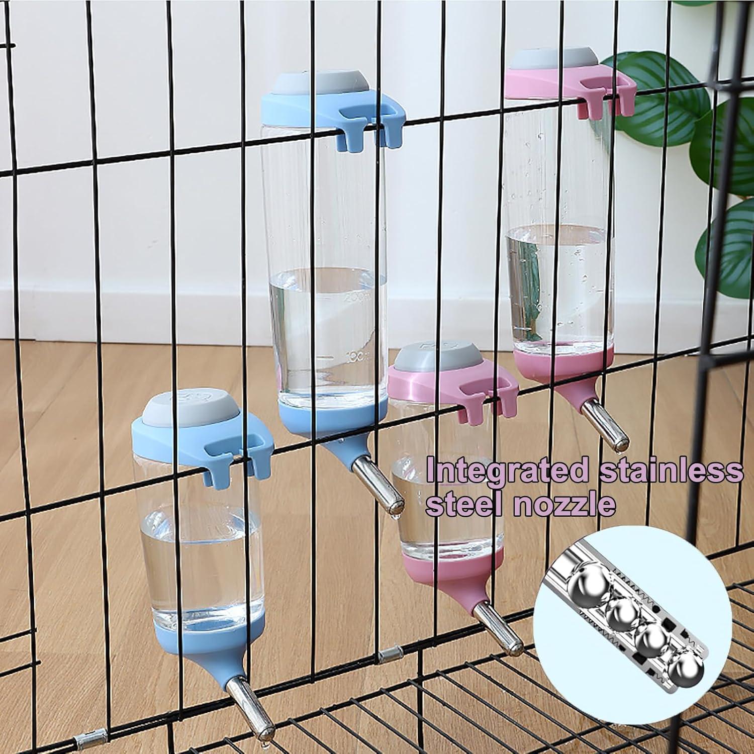 Botella de Agua para Perros DEEUCHIS 350ML Rosa Sin Goteo