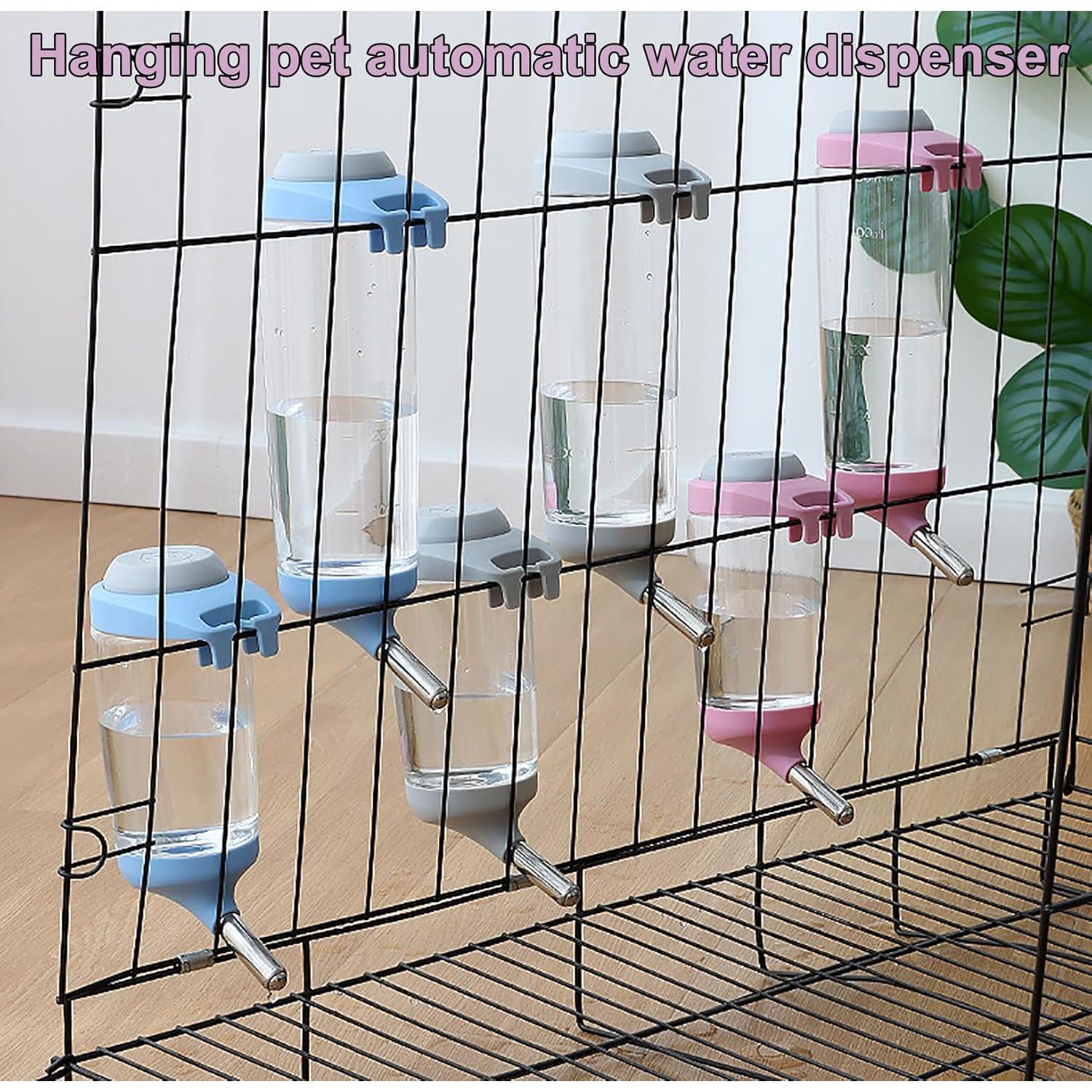 Botella de Agua para Perros DEEUCHIS 350ML Rosa Sin Goteo