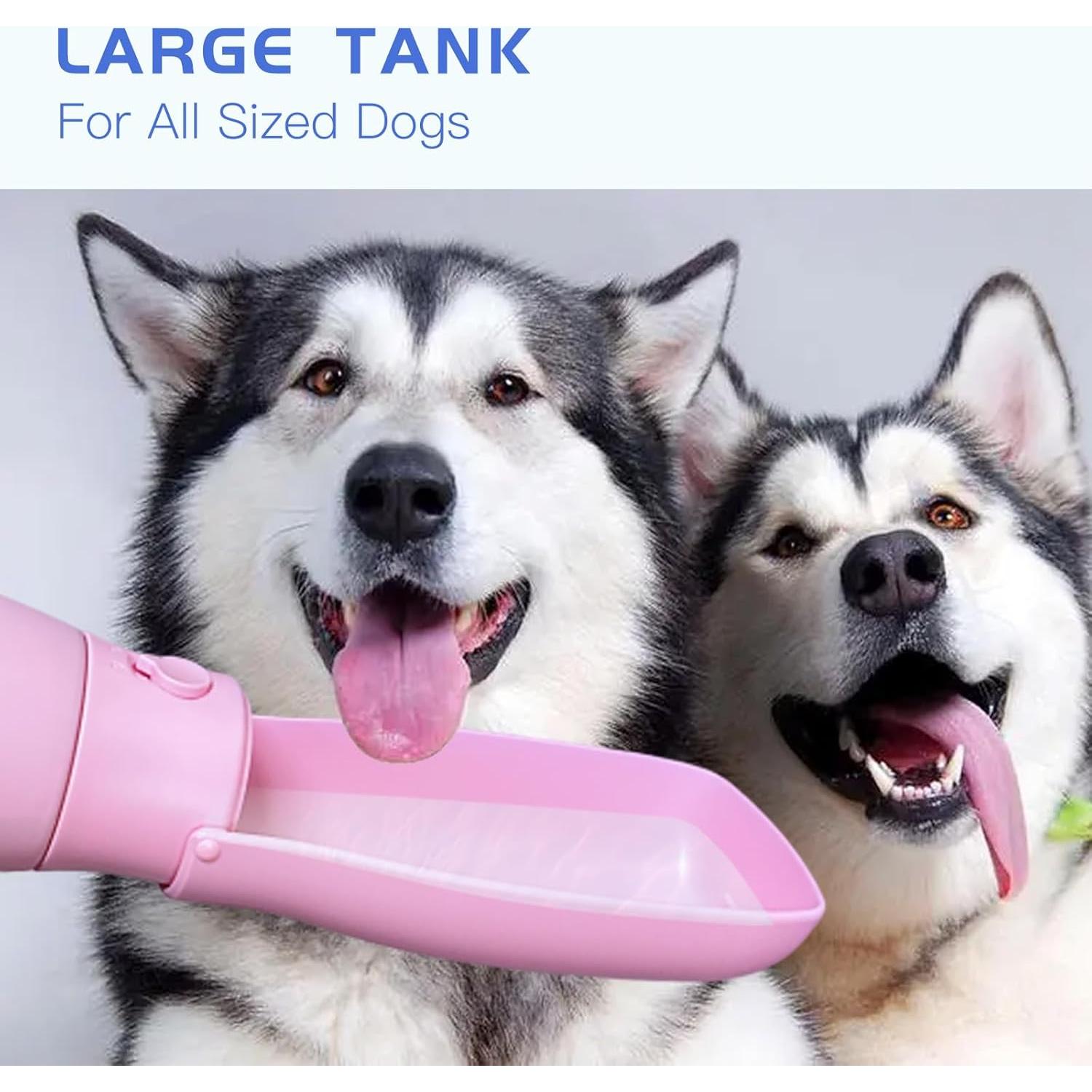 Botella de Agua para Perros Mitocapy 550ml Plegable Rosa Verde