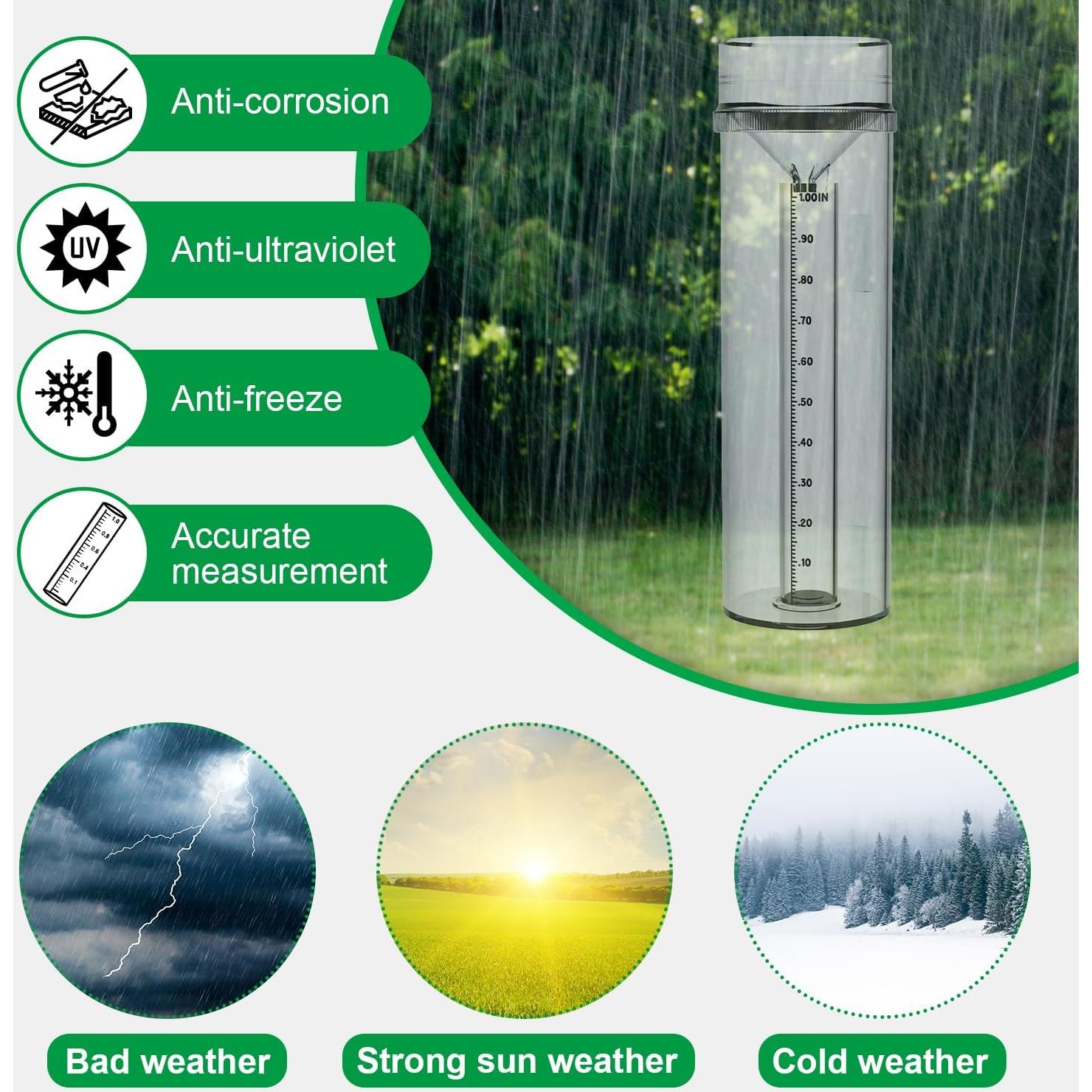 Pluviómetro Exterior Zylaer 0.01 mm Preciso con Soporte