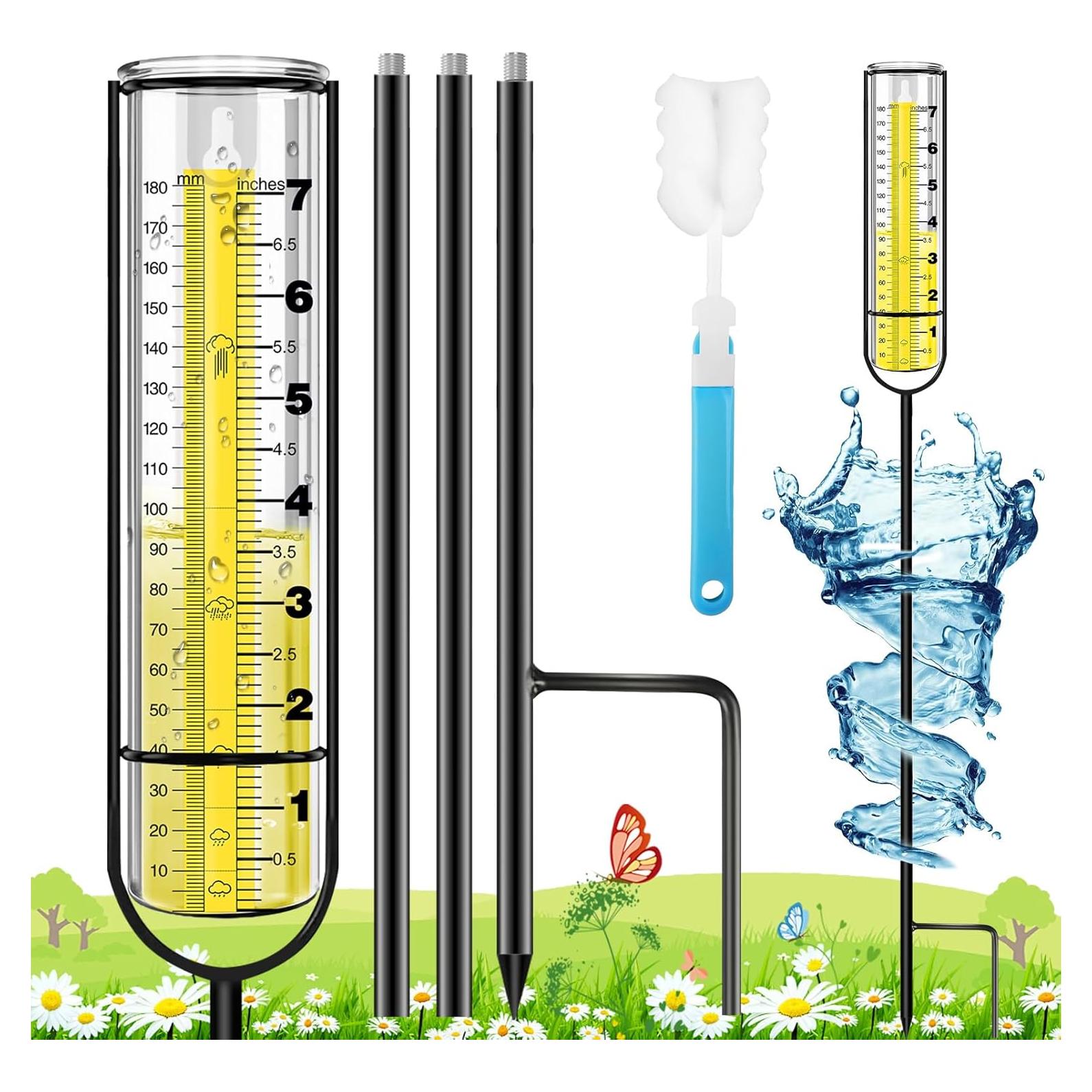 Pluviometro Exterior Remiawy Ajustable 93.98 cm Amarillo