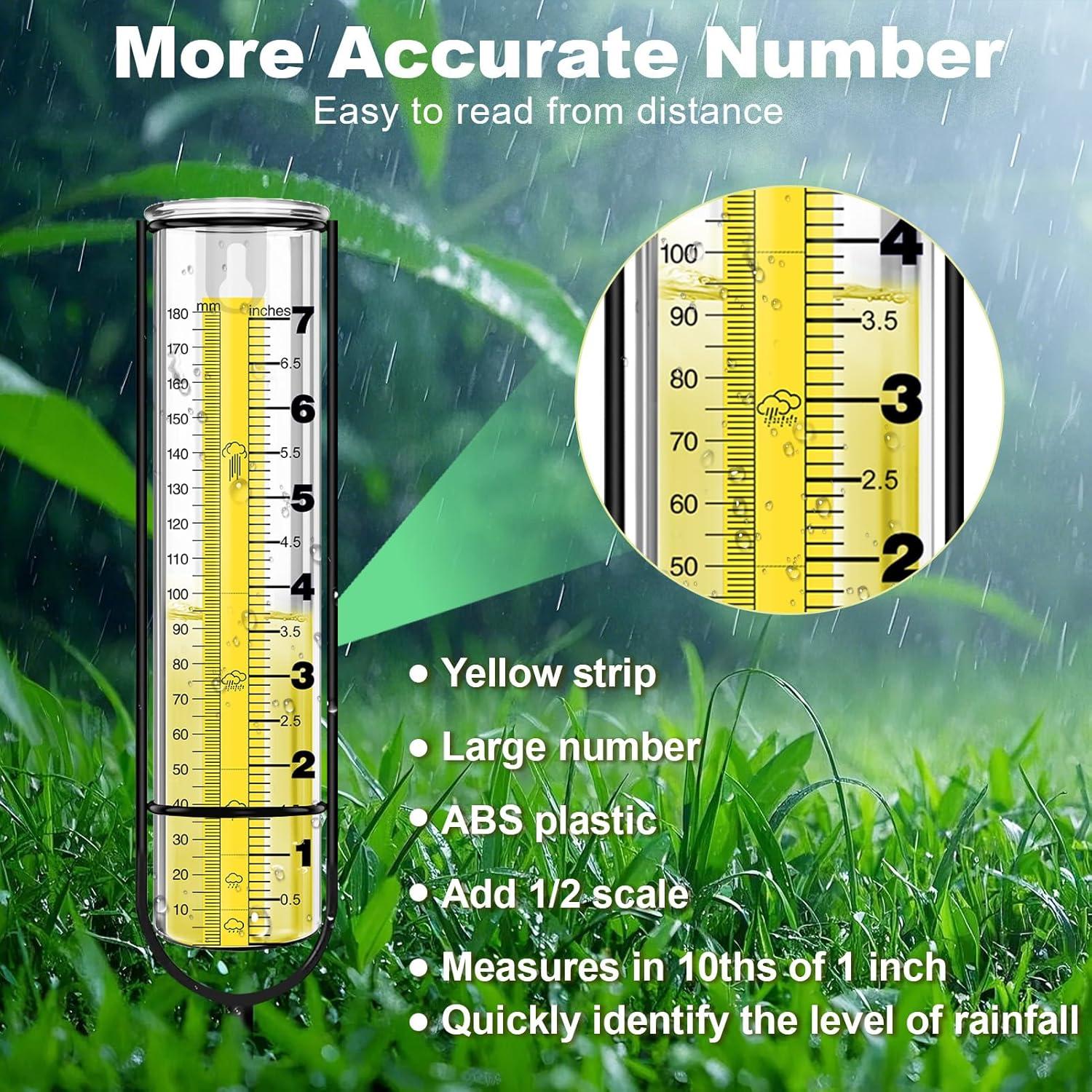 Pluviometro Exterior Remiawy Ajustable 93.98 cm Amarillo