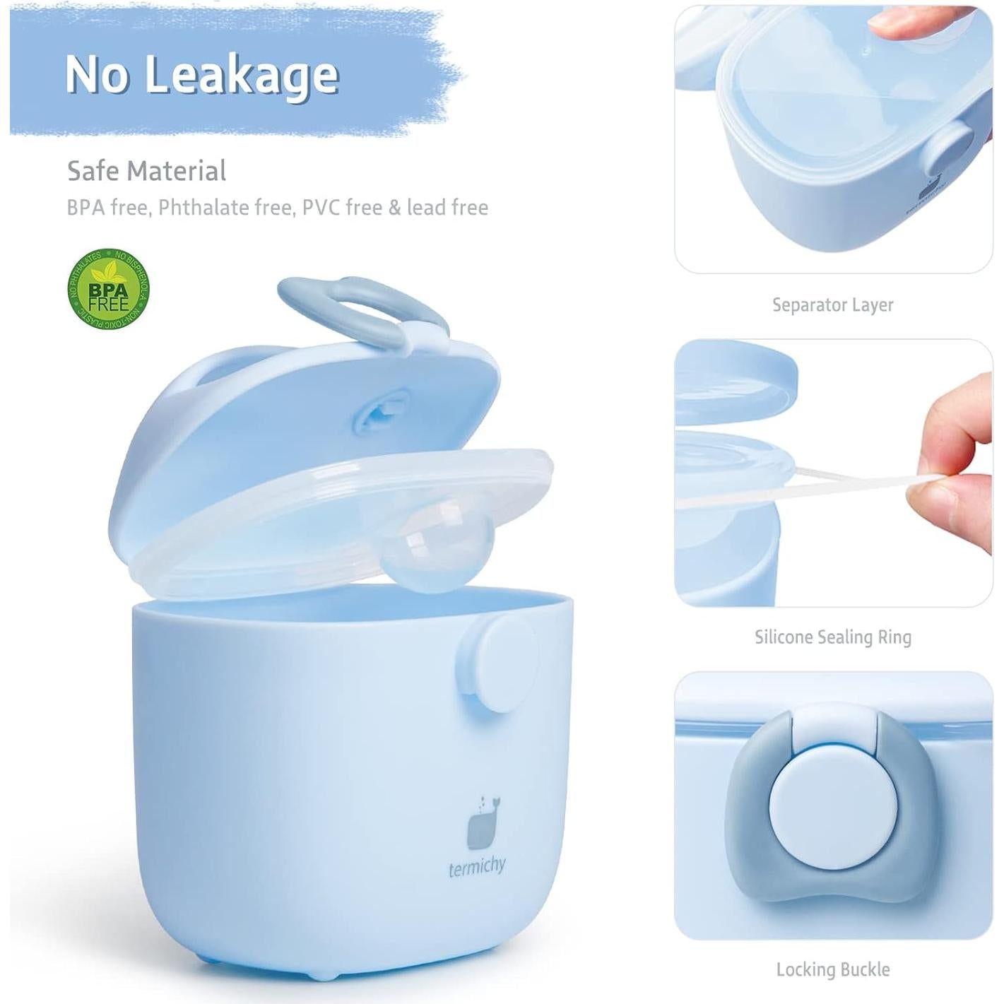 Dispensador de Fórmula para Bebés Termichy 500ml Azul Claro