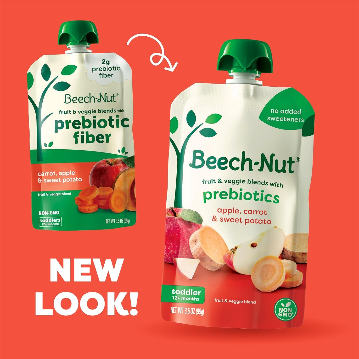 Beech-Nut Comida para Bebés 12 Bolsitas Zanahoria Manzana Batata