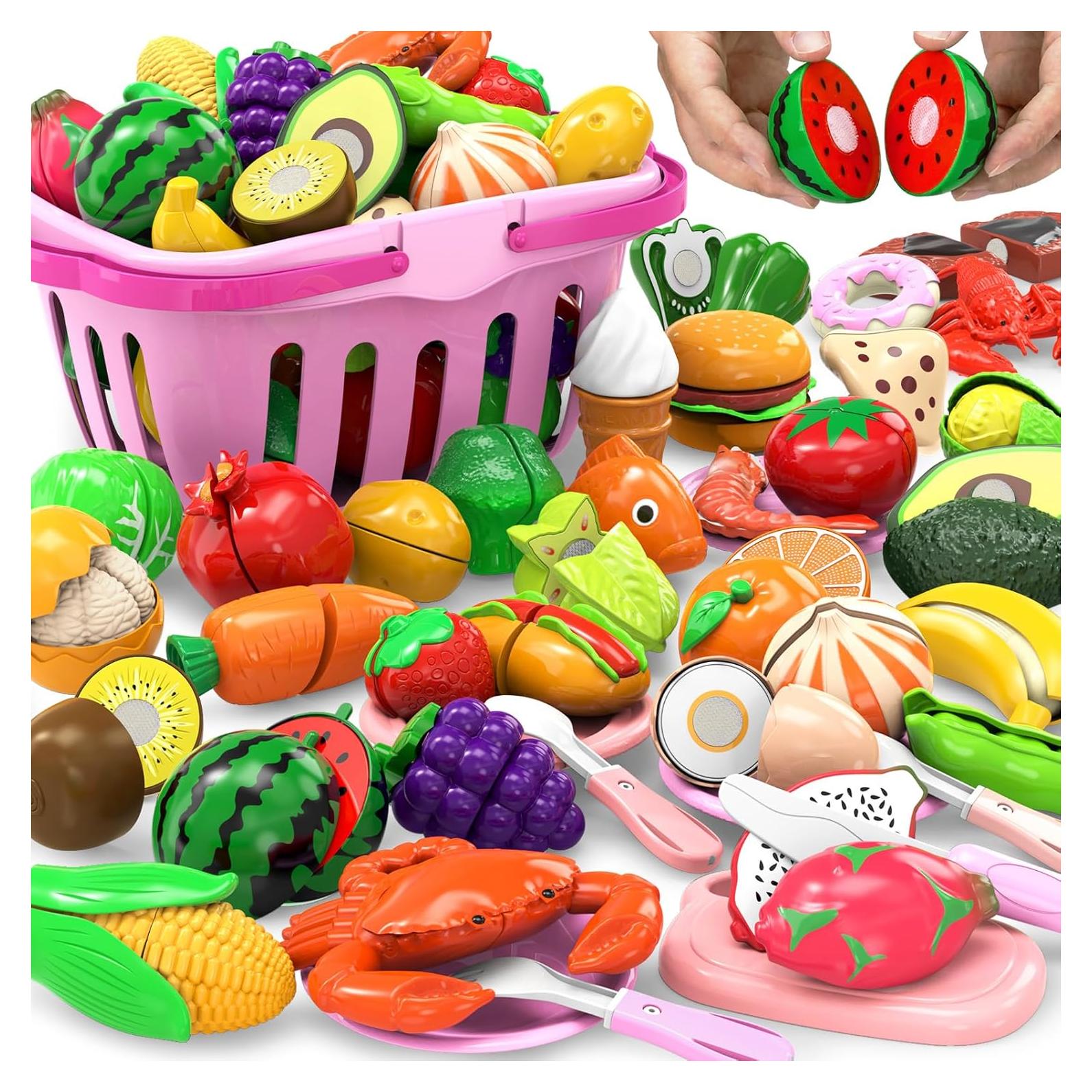 Juego de Comida de Corte 94 Pcs JASNKKONT para Niños