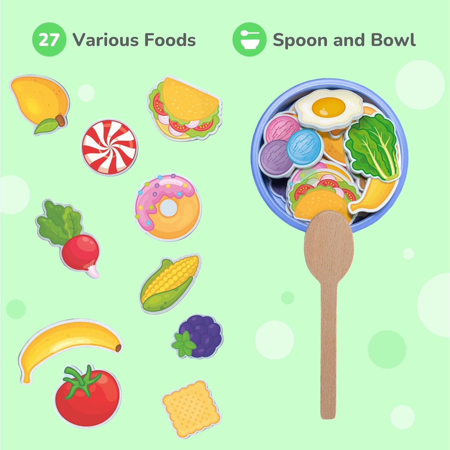 Juguete de Alimentación de Madera Bimi Boo - Montessori 27 Alimentos