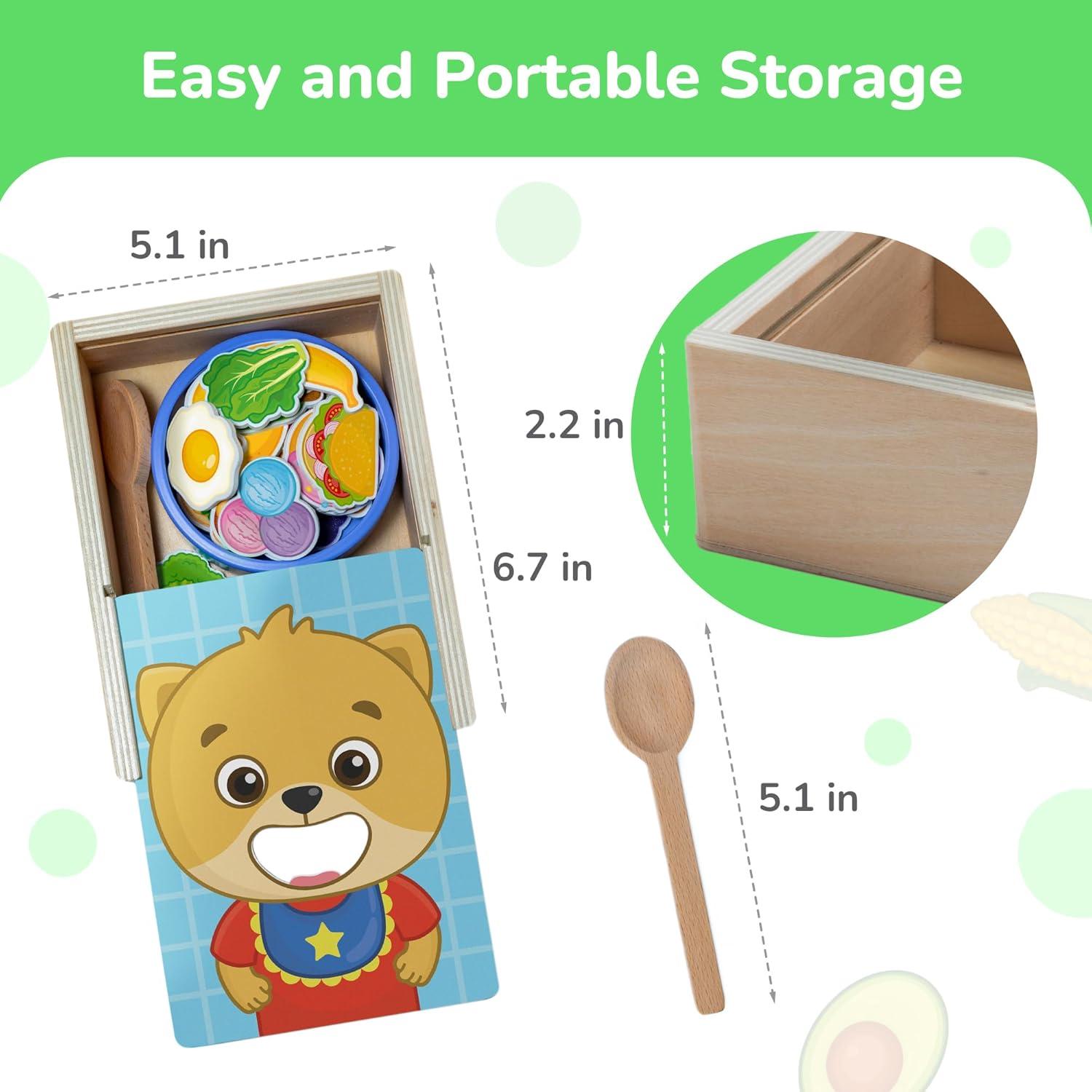 Juguete de Alimentación de Madera Bimi Boo - Montessori 27 Alimentos