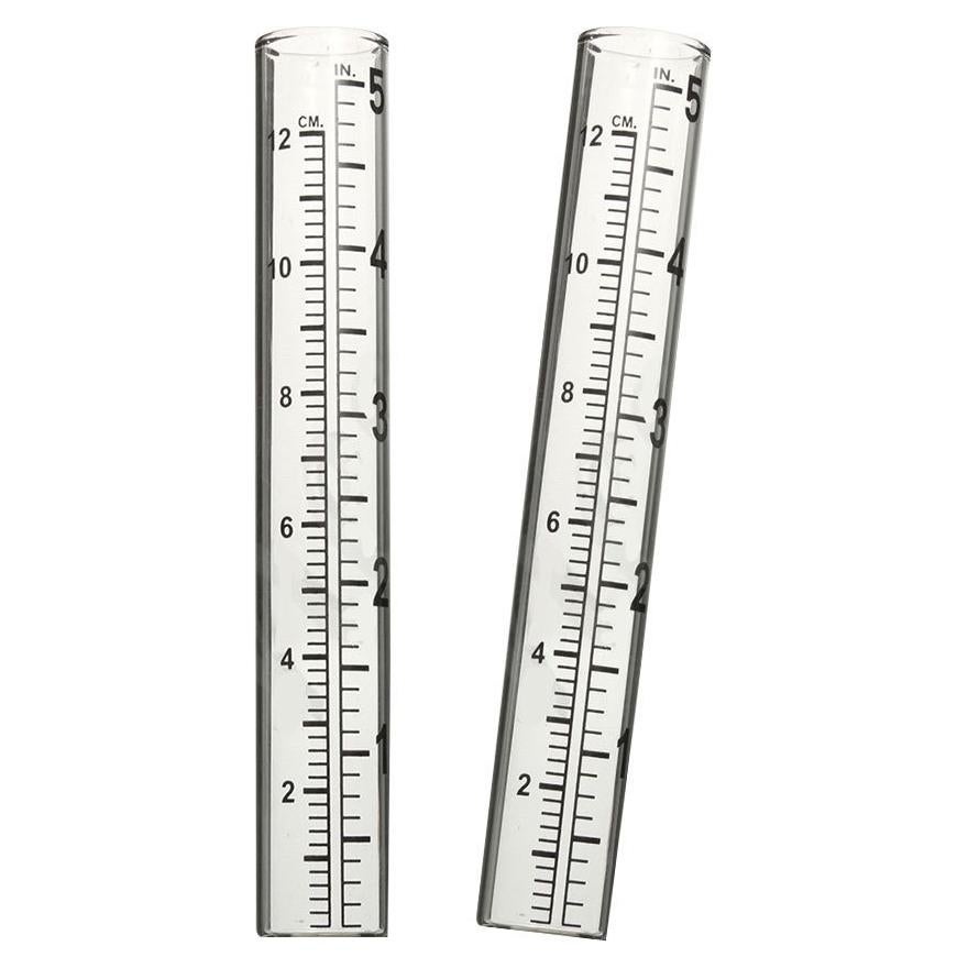 Medidor de Lluvia Exterior Mateda - Juego de 2 Tubos 12 cm