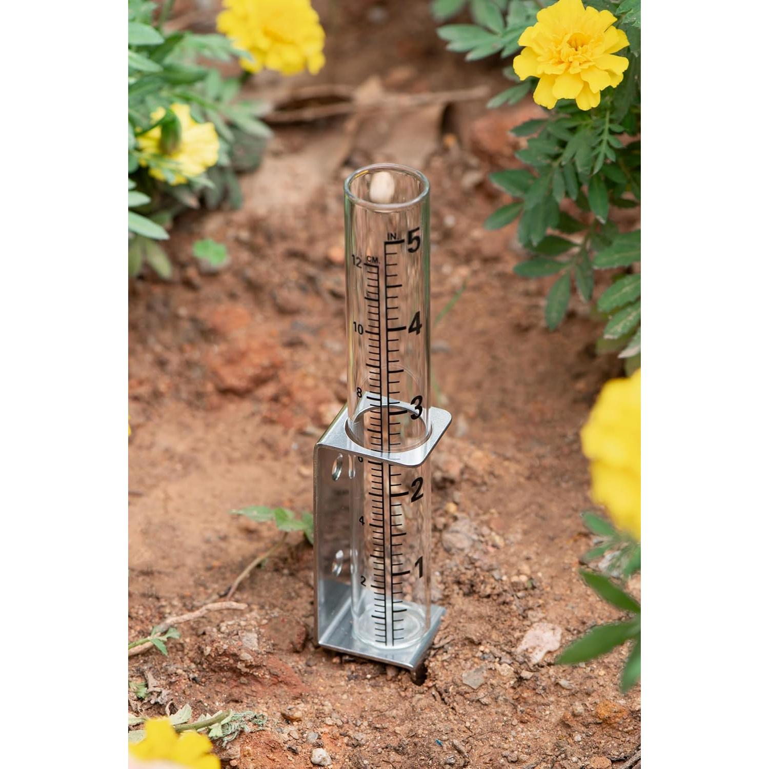 Medidor de Lluvia Exterior Mateda - Juego de 2 Tubos 12 cm