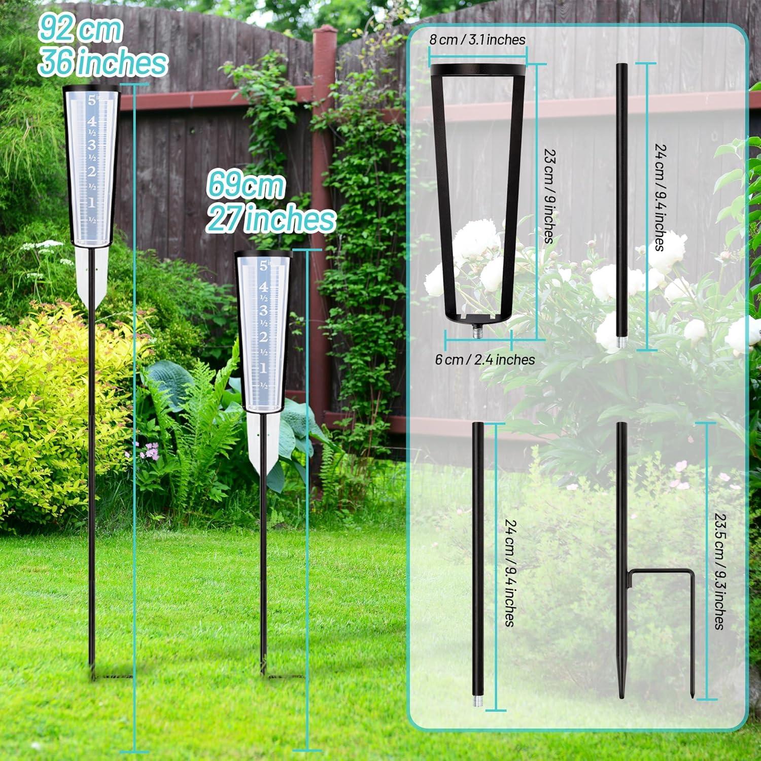 Soporte para Pluviómetro AQKILO 00850A3, Altura Ajustable 27-91 cm